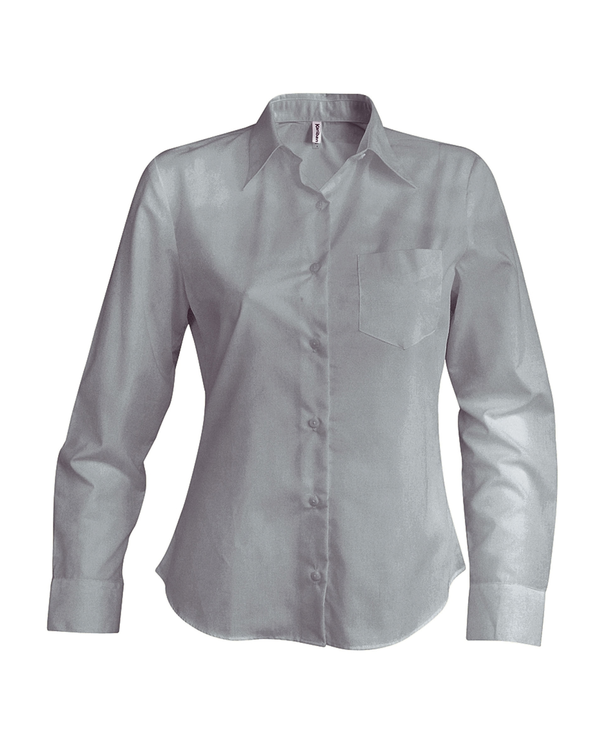 Jessica > chemise manches longues femme Silver Gris, à personnaliser avec le logo de votre club. Jessica > chemise manches longues femme Silver Gris