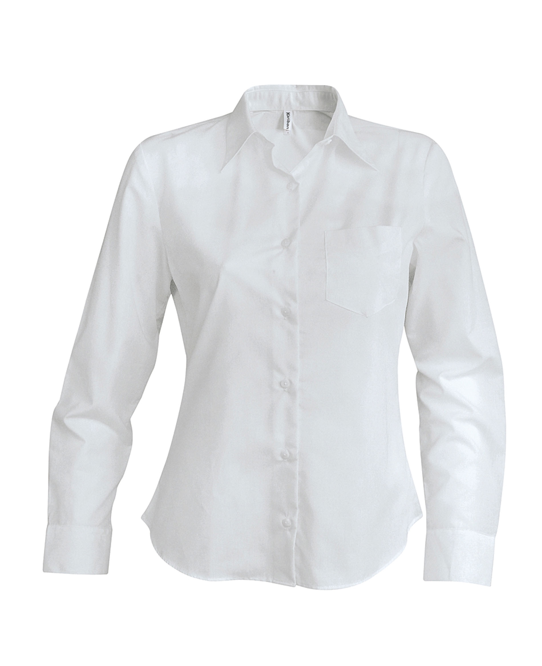 Jessica > chemise manches longues femme White Blanc, à personnaliser avec le logo de votre club. Jessica > chemise manches longues femme White Blanc