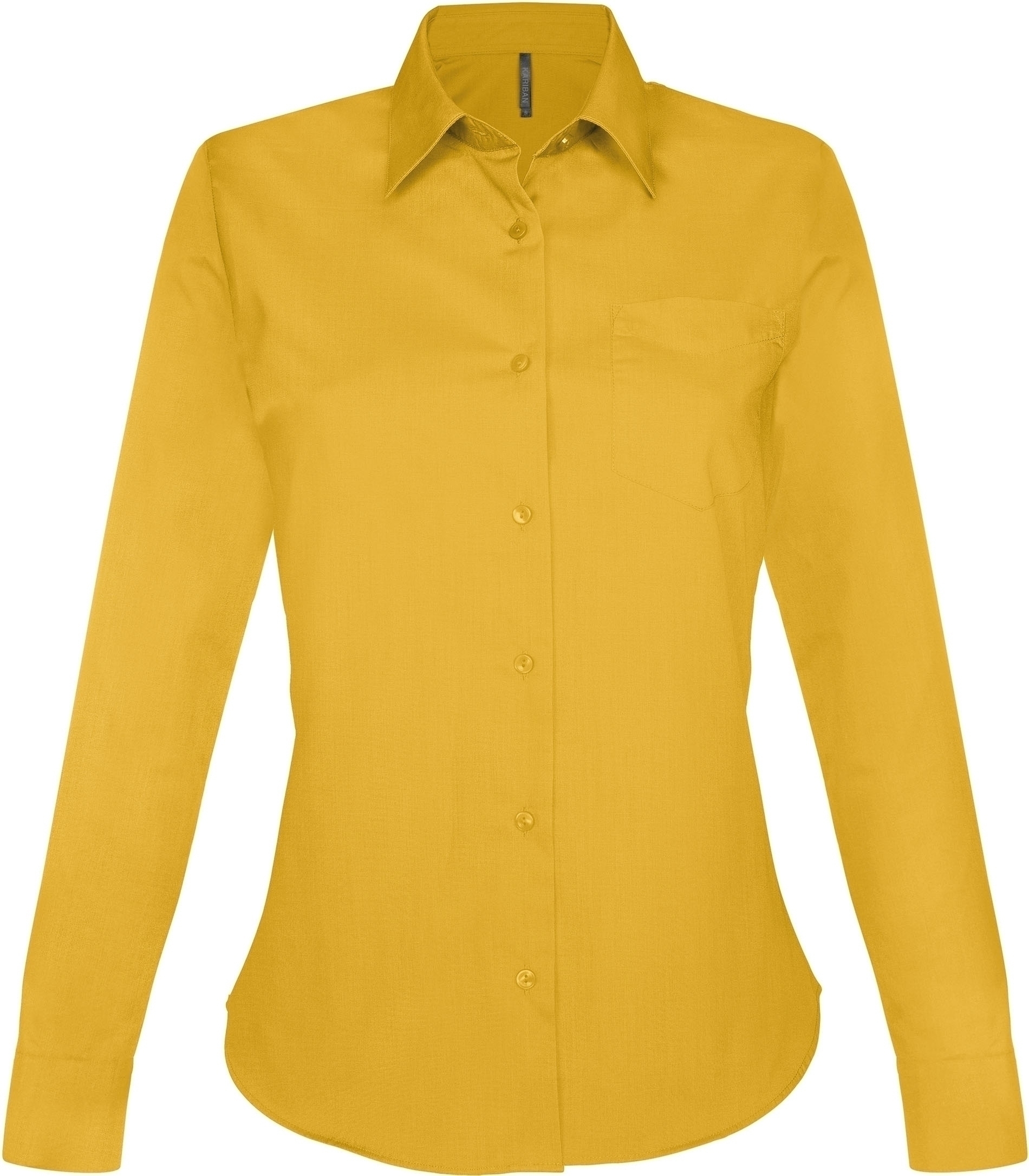 Jessica > chemise manches longues femme Yellow Jaune, à personnaliser avec le logo de votre club. Jessica > chemise manches longues femme Yellow Jaune