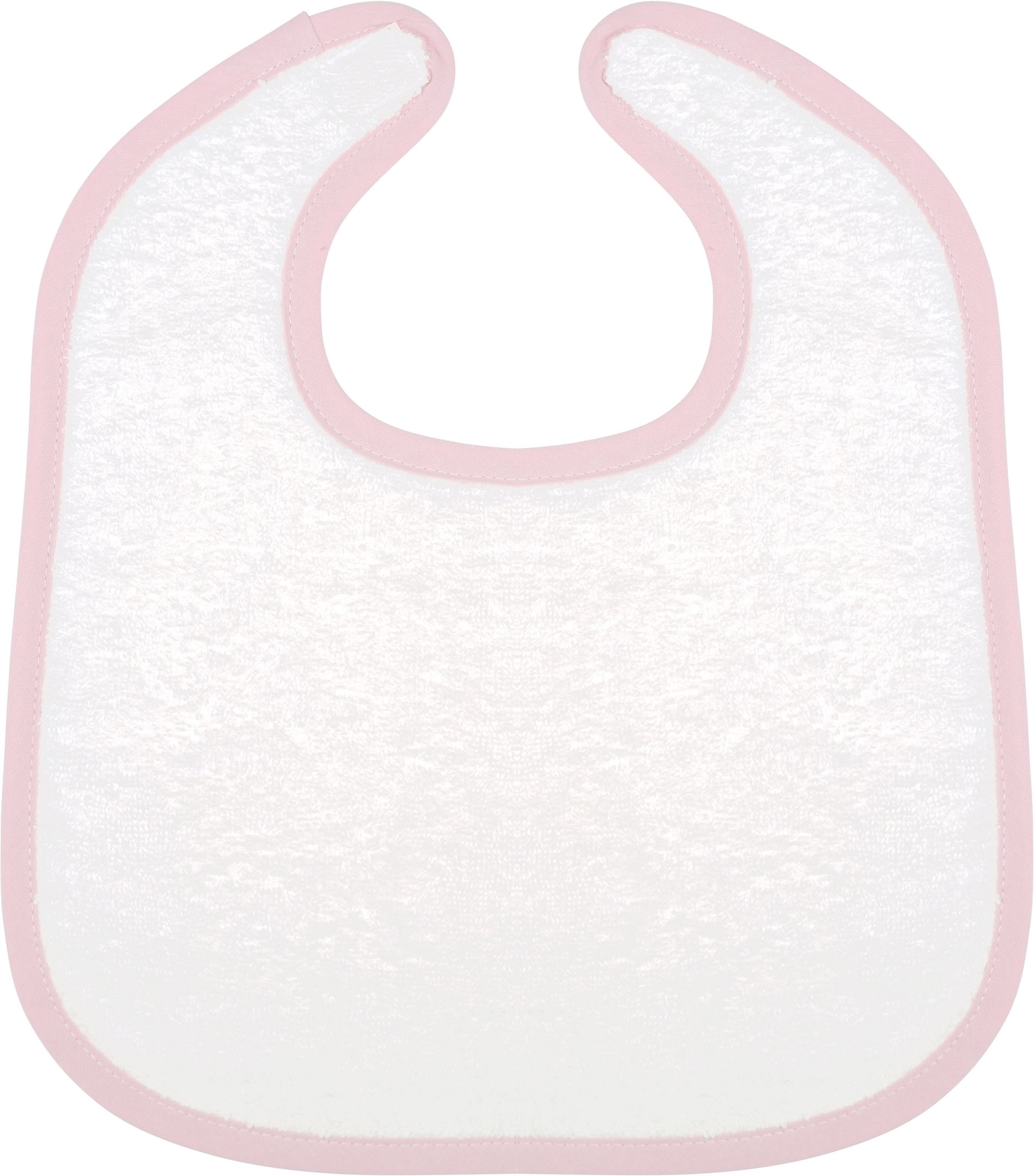 BAVOIR ÉPONGE BÉBÉ White / Pink Blanc, à personnaliser avec le logo de votre club. BAVOIR ÉPONGE BÉBÉ White / Pink Blanc