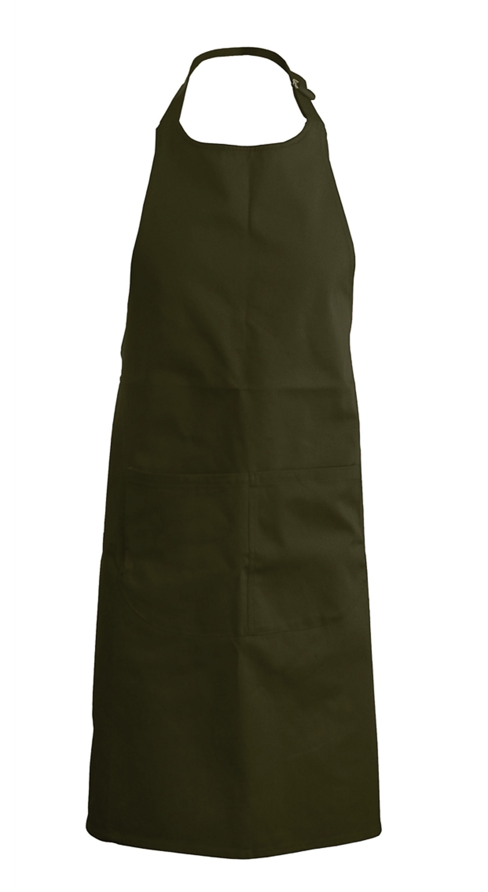 Tablier coton avec poche Green Olive Vert, à personnaliser avec le logo de votre club. Tablier coton avec poche Green Olive Vert