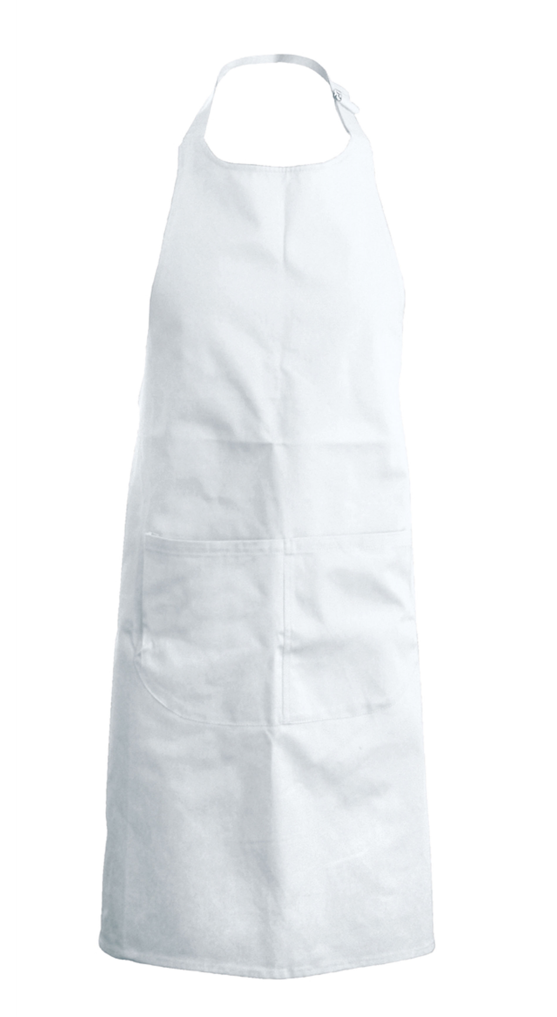 Tablier coton avec poche White Blanc, à personnaliser avec le logo de votre club. Tablier coton avec poche White Blanc