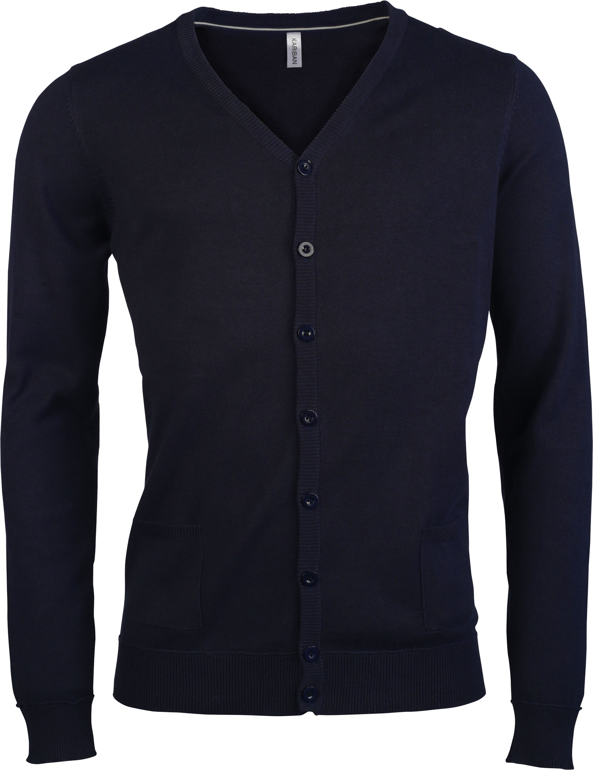 Cardigan boutonné homme Navy Bleu, à personnaliser avec le logo de votre club. Cardigan boutonné homme Navy Bleu