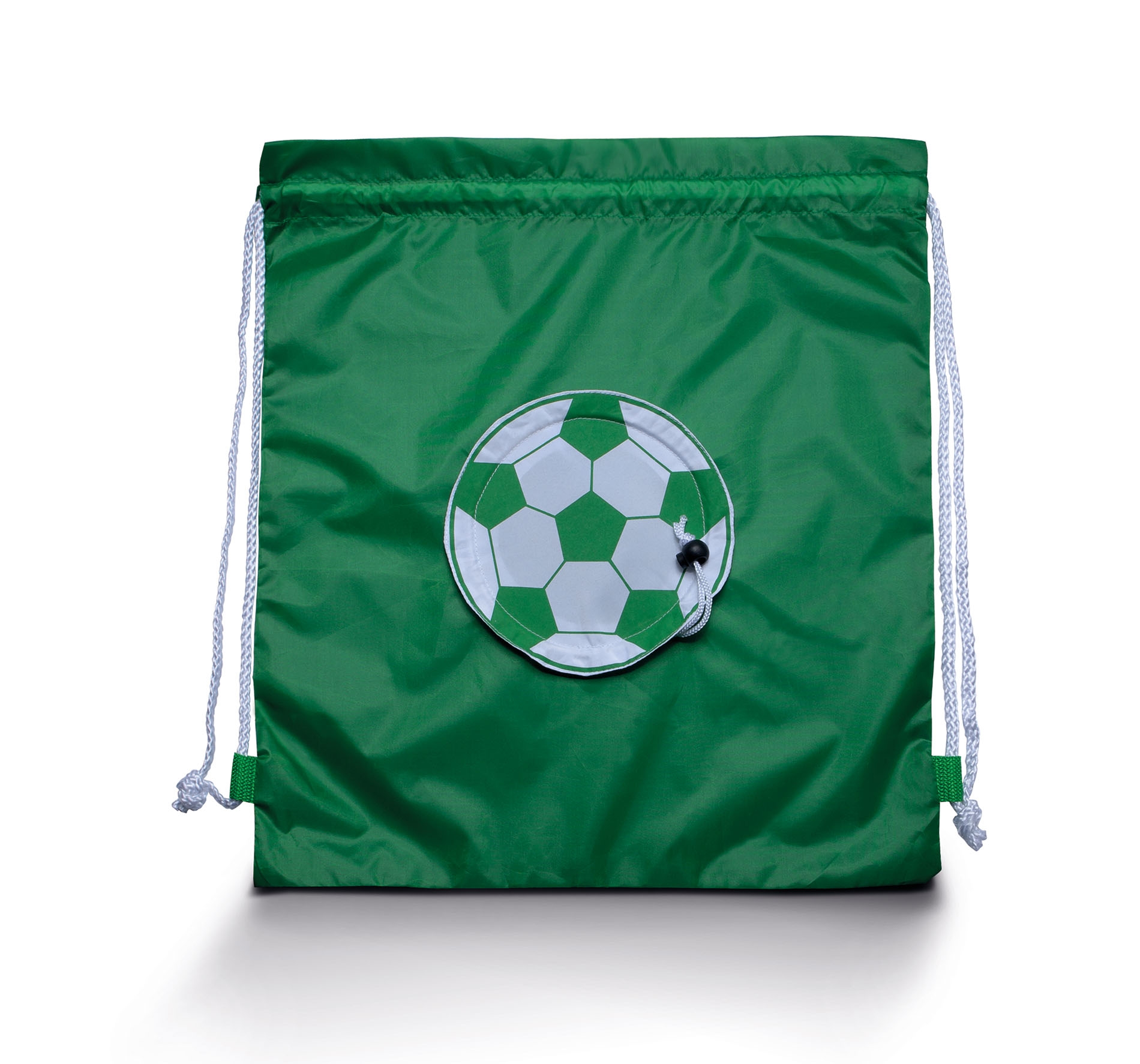SAC À DOS AVEC CORDELETTES Grass Green / White Vert, à personnaliser avec le logo de votre club. SAC À DOS AVEC CORDELETTES Grass Green / White Vert