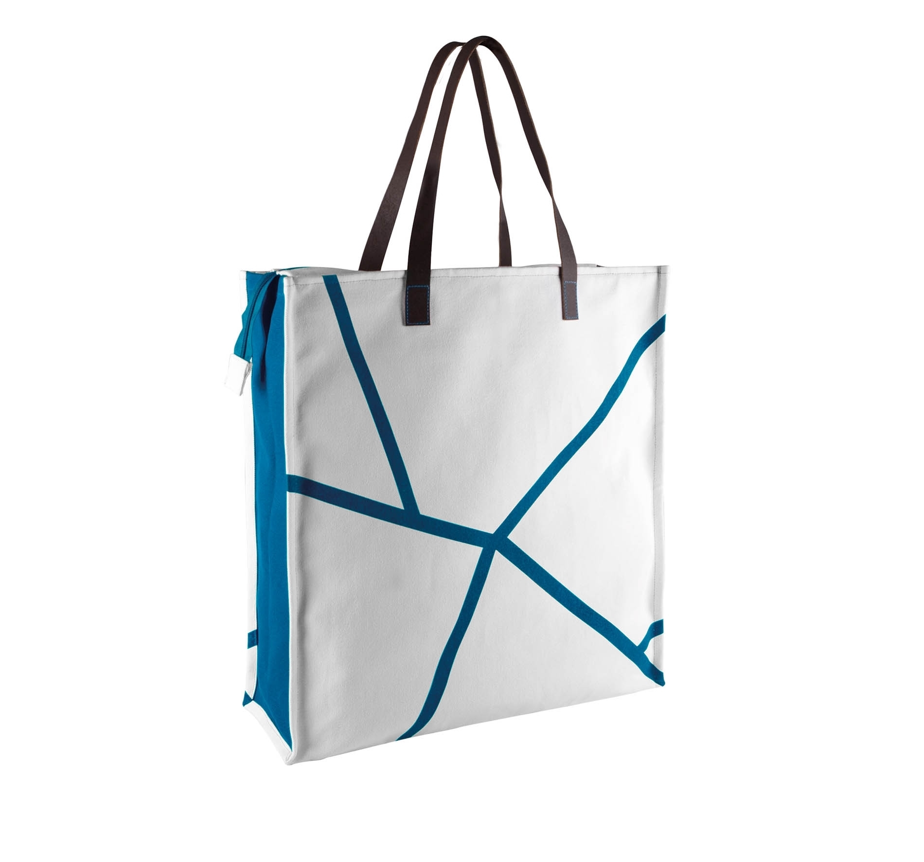 Sac de plage White / Royal Blue Blanc, à personnaliser avec le logo de votre club. Sac de plage White / Royal Blue Blanc