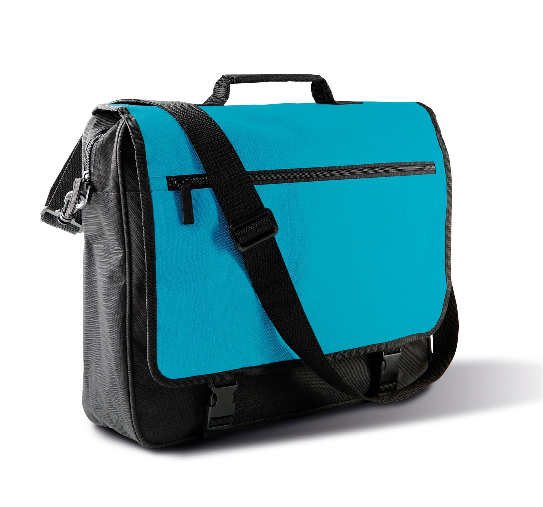 PORTE DOCUMENT AVEC RABAT Black / Turquoise Noir, à personnaliser avec le logo de votre club. PORTE DOCUMENT AVEC RABAT Black / Turquoise Noir