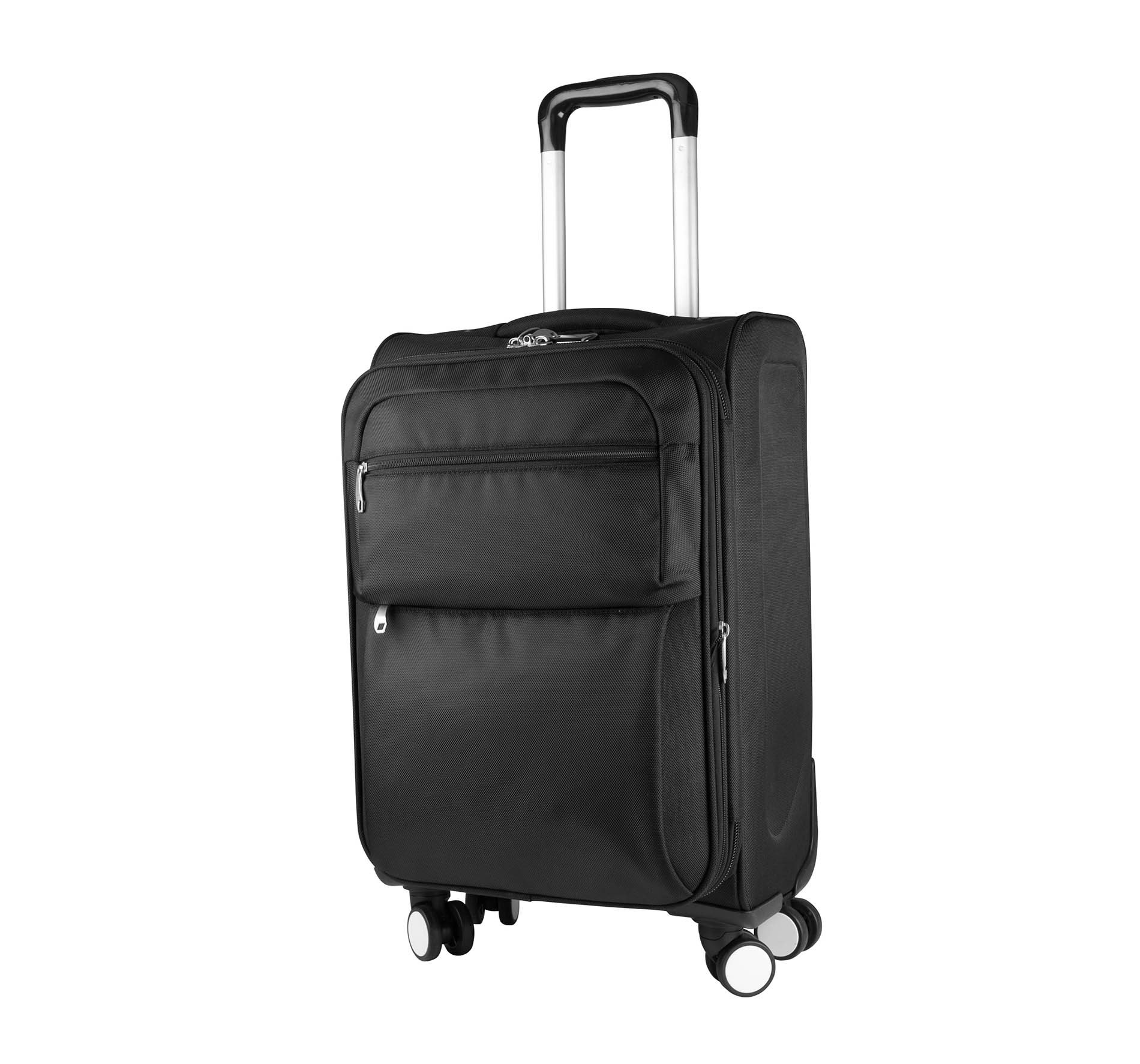Sac trolley taille cabine à soufflet Black Noir, à personnaliser avec le logo de votre club. Sac trolley taille cabine à soufflet Black Noir