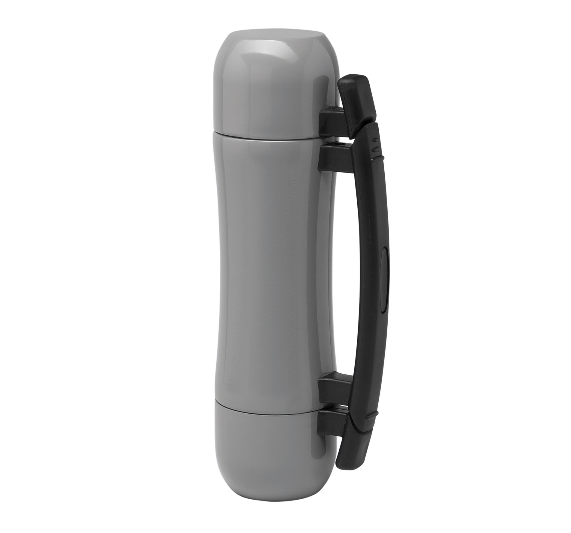 BOUTEILLE ISOTHERME INOX AVEC TASSES 500 ML Flat Silver Gris, à personnaliser avec le logo de votre club. BOUTEILLE ISOTHERME INOX AVEC TASSES 500 ML Flat Silver Gris