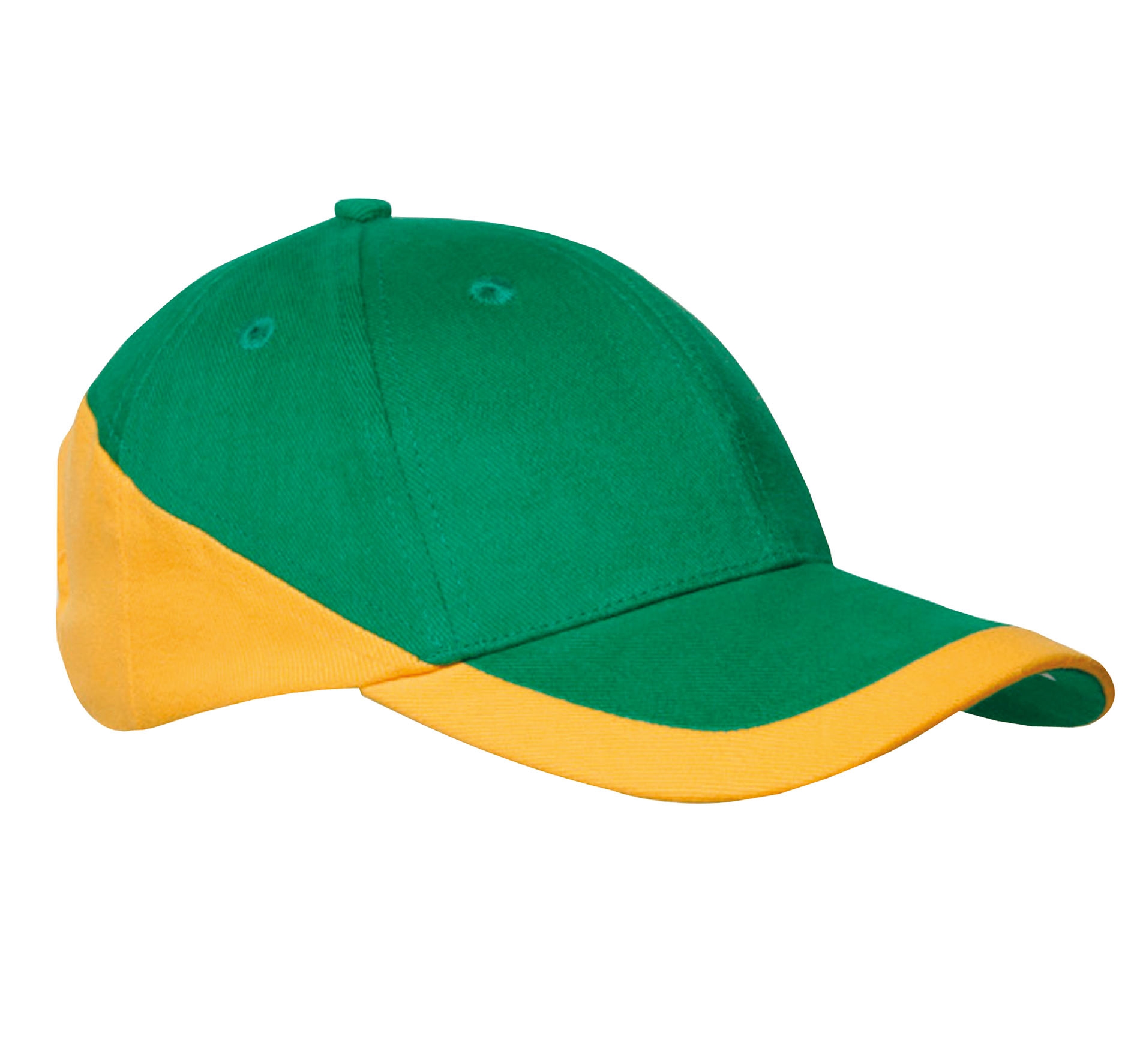 RACING - CASQUETTE BICOLORE 6 PANNEAUX Kelly Green / Yellow Vert, à personnaliser avec le logo de votre club. RACING - CASQUETTE BICOLORE 6 PANNEAUX Kelly Green / Yellow Vert
