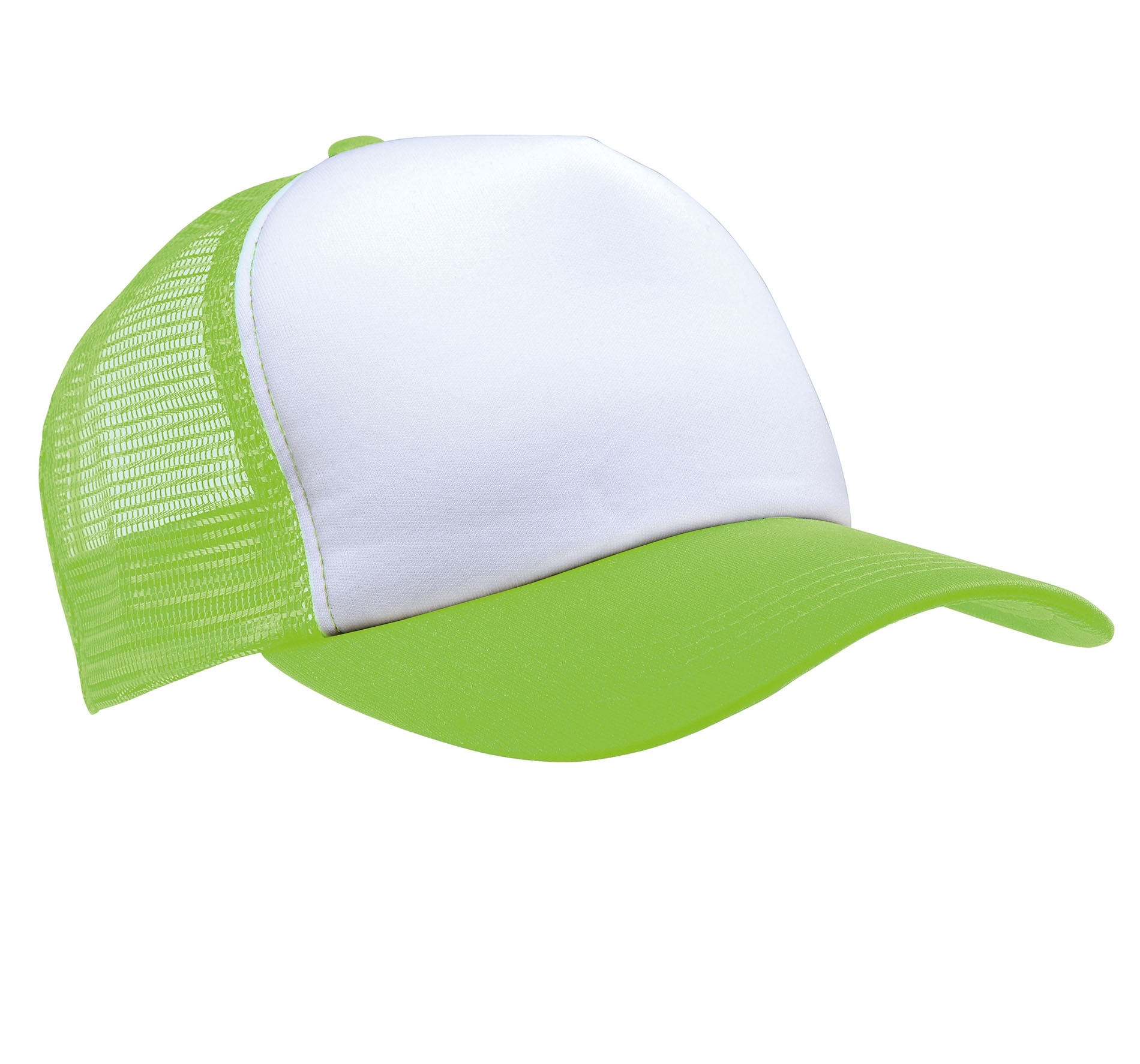 CASQUETTE TRUCKER - 5 PANNEAUX White / Lime Blanc, à personnaliser avec le logo de votre club. CASQUETTE TRUCKER - 5 PANNEAUX White / Lime Blanc