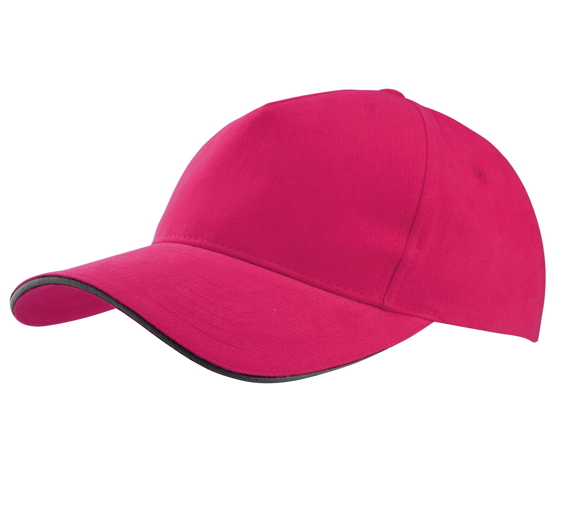 CASQUETTE AVEC SANDWICH CONTRASTÉ - 5 PANNEAUX Fuchsia / Dark Grey Rose, à personnaliser avec le logo de votre club. CASQUETTE AVEC SANDWICH CONTRASTÉ - 5 PANNEAUX Fuchsia / Dark Grey Rose