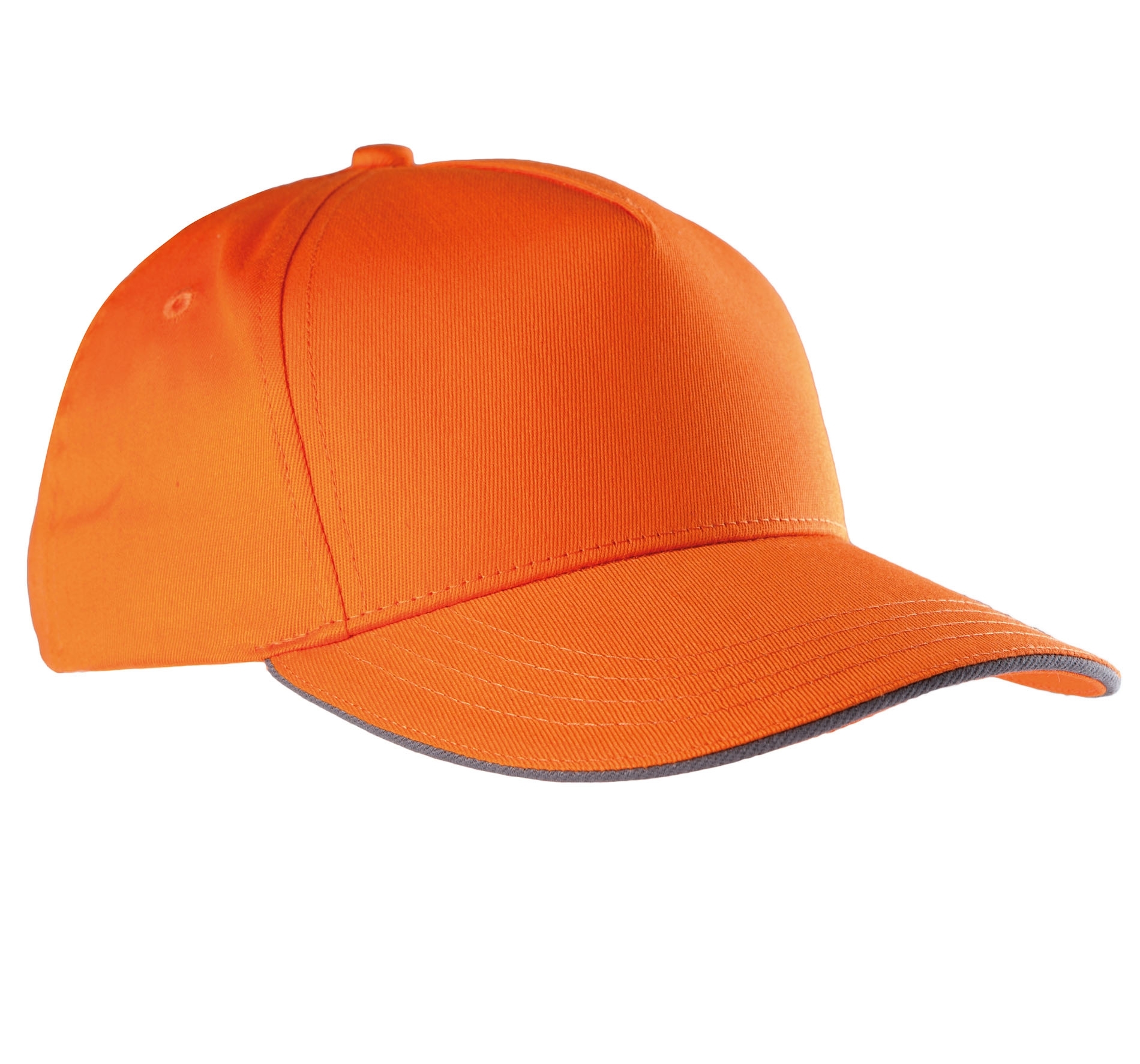 CASQUETTE SANDWICH CONTRASTÉ - 5 PANNEAUX Orange / Dark Grey Orange, à personnaliser avec le logo de votre club. CASQUETTE SANDWICH CONTRASTÉ - 5 PANNEAUX Orange / Dark Grey Orange
