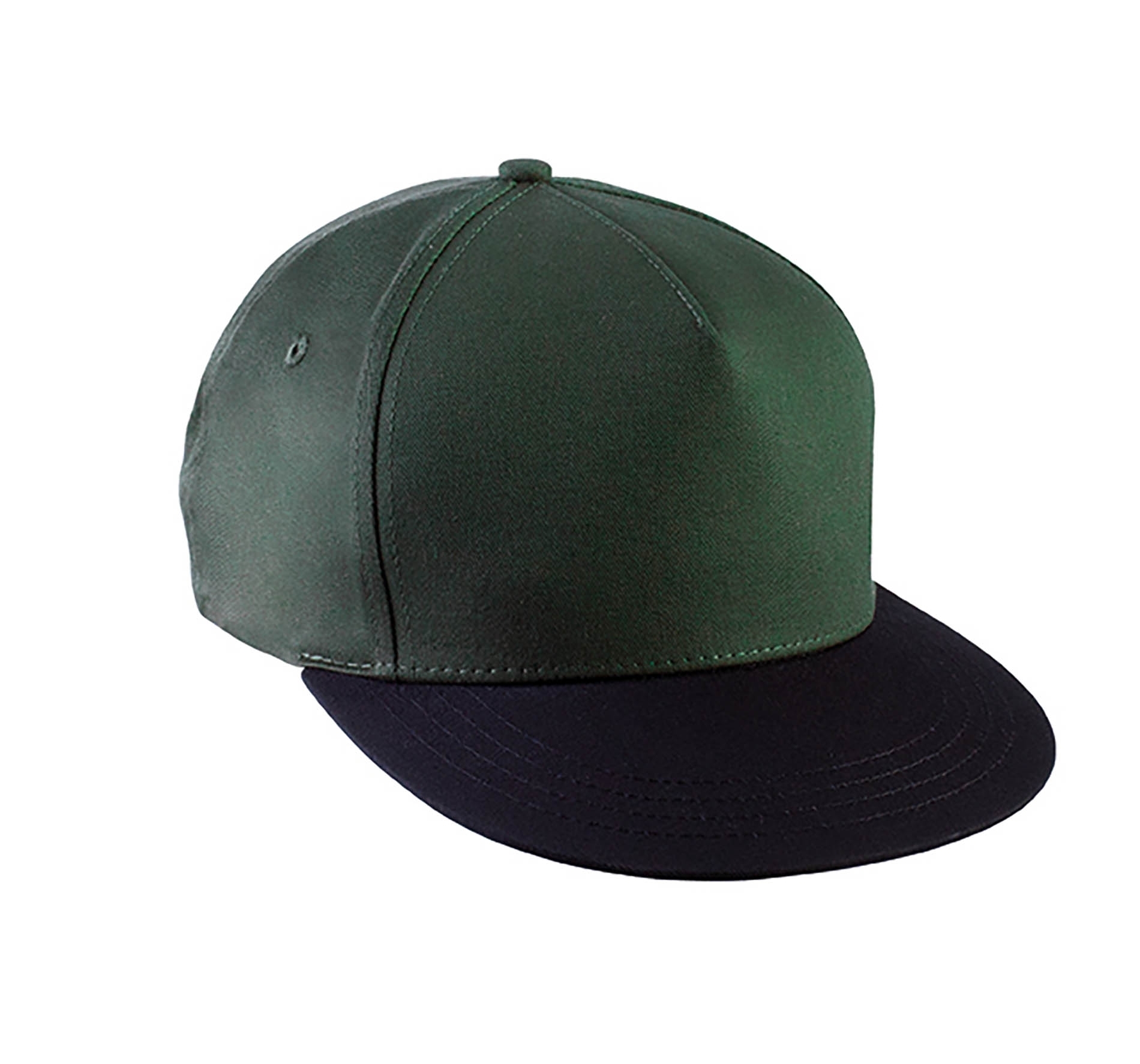 CASQUETTE SNAPBACK - 5 PANNEAUX Forest Green / Black Vert, à personnaliser avec le logo de votre club. CASQUETTE SNAPBACK - 5 PANNEAUX Forest Green / Black Vert