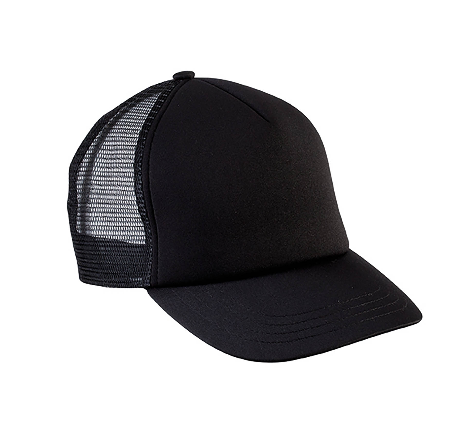 CASQUETTE TRUCKER ENFANT - 5 PANNEAUX Black Noir, à personnaliser avec le logo de votre club. CASQUETTE TRUCKER ENFANT - 5 PANNEAUX Black Noir