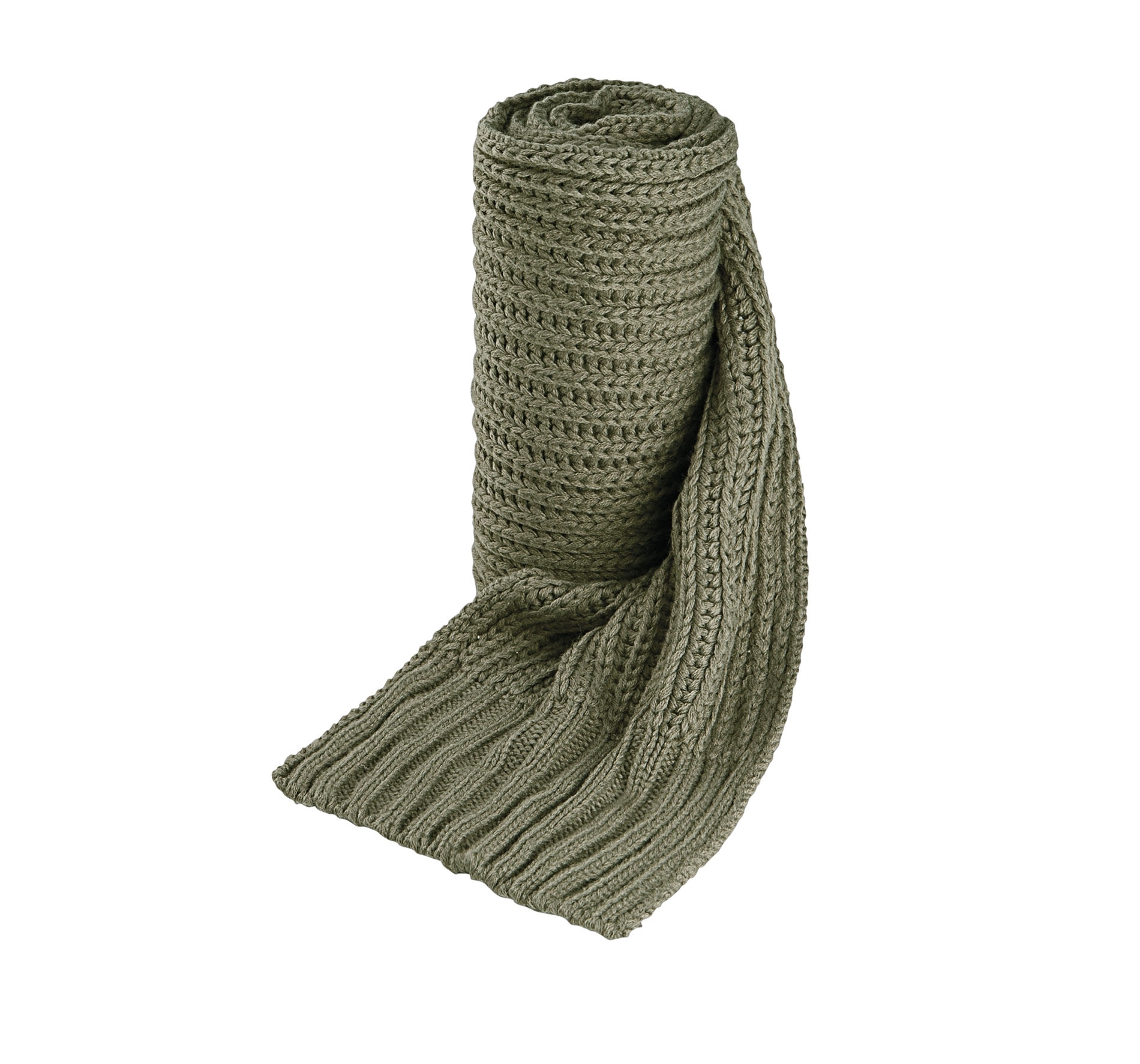 ÉCHARPE EN TRICOT Military Green Vert, à personnaliser avec le logo de votre club. ÉCHARPE EN TRICOT Military Green Vert