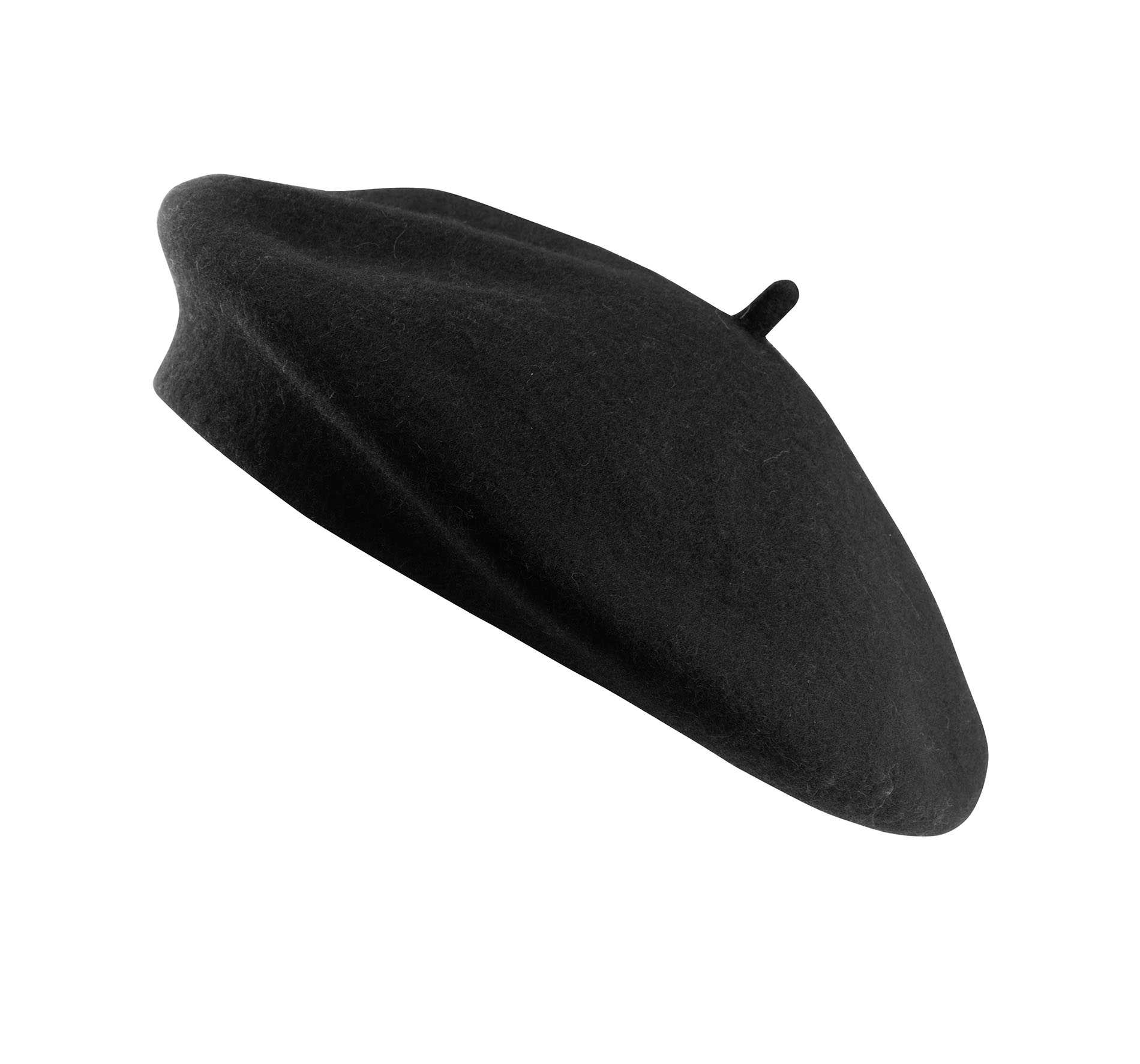 BÉRET BASQUE Black Noir, à personnaliser avec le logo de votre club. BÉRET BASQUE Black Noir
