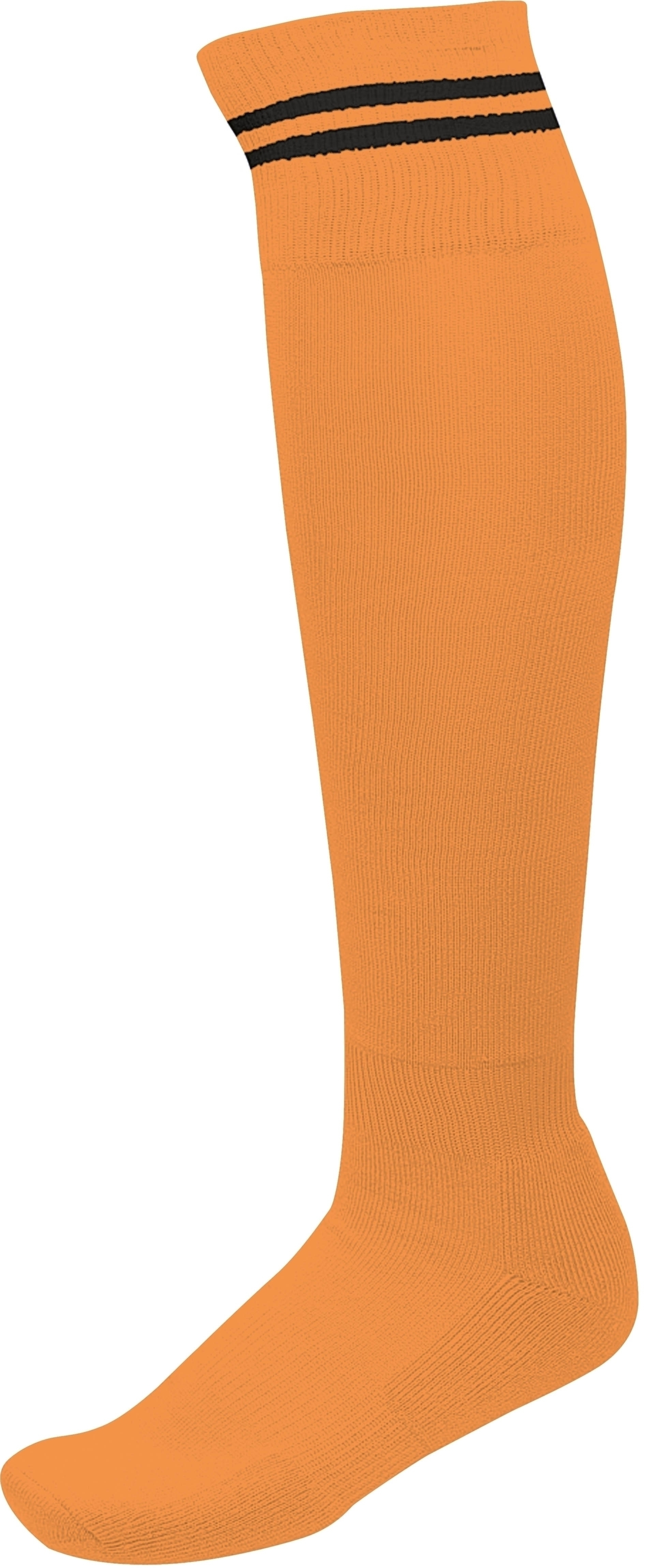 CHAUSSETTES DE SPORT RAYÉES Sun Orange / Black Orange, à personnaliser avec le logo de votre club. CHAUSSETTES DE SPORT RAYÉES Sun Orange / Black Orange