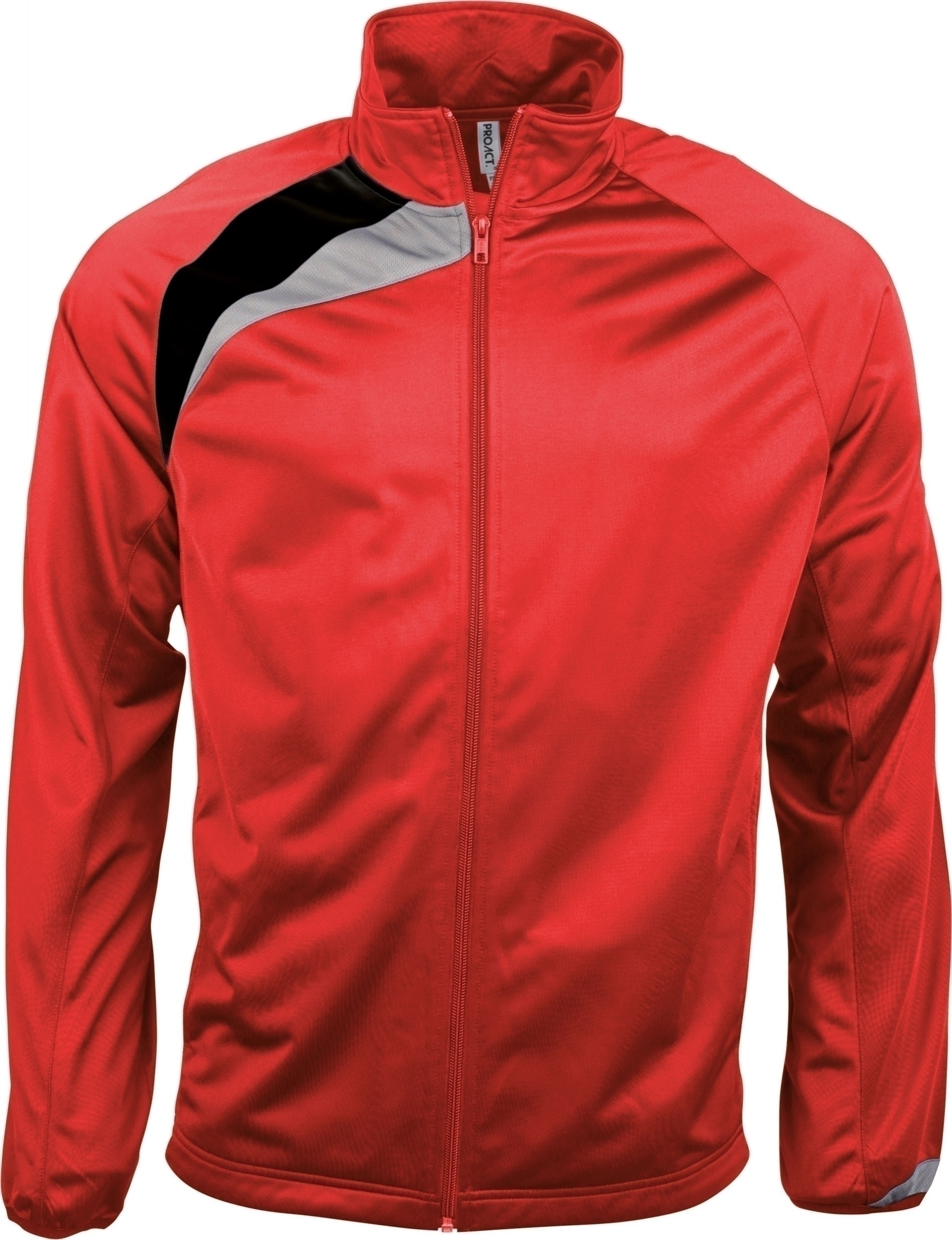 VESTE DE SURVÊTEMENT UNISEXE Rouge Sporty Red / Black / Storm Grey, à personnaliser avec le logo de votre club. VESTE DE SURVÊTEMENT UNISEXE Rouge Sporty Red / Black / Storm Grey