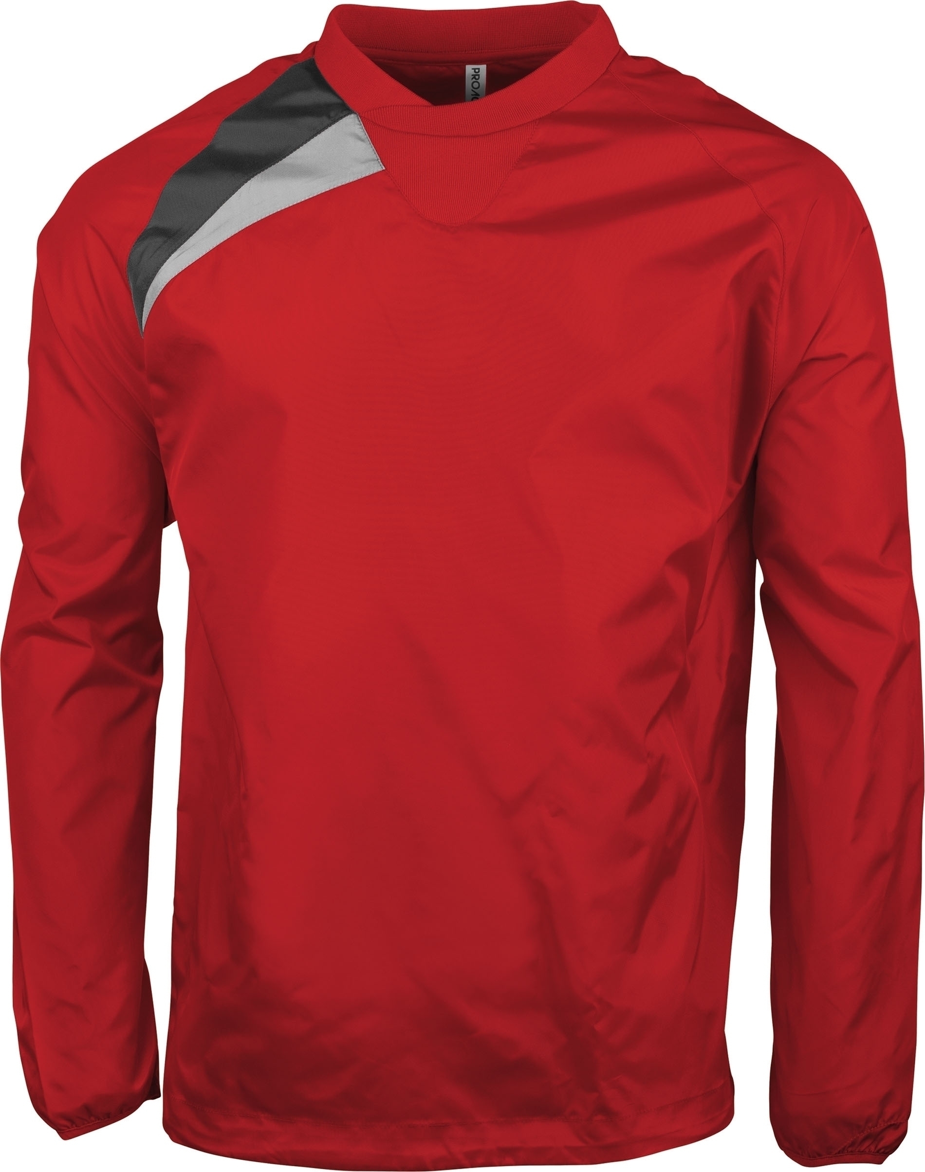 SWEAT DE PLUIE ENFANT Sporty Red / Black / Storm Grey Rouge, à personnaliser avec le logo de votre club. SWEAT DE PLUIE ENFANT Sporty Red / Black / Storm Grey Rouge
