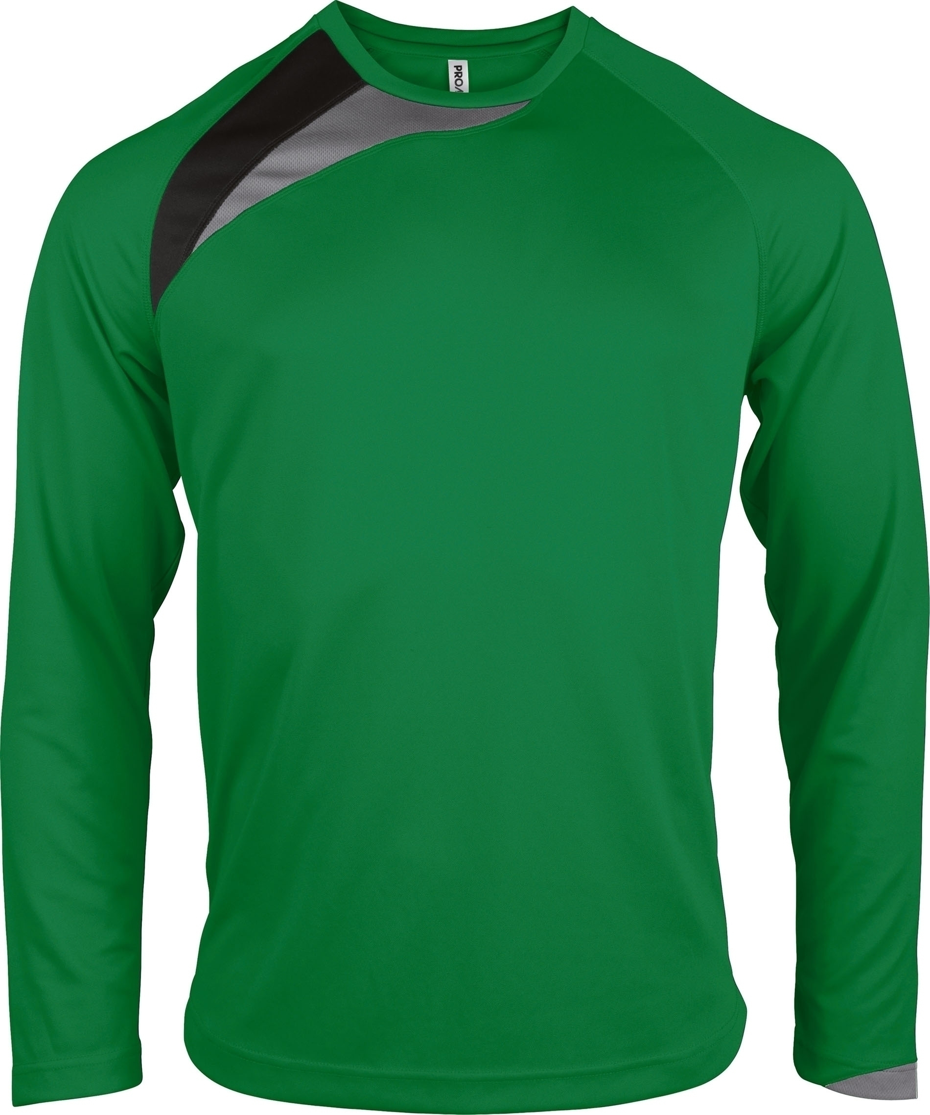 MAILLOT MANCHES LONGUES ADULTE Green / Black / Storm Grey Vert, à personnaliser avec le logo de votre club. MAILLOT MANCHES LONGUES ADULTE Green / Black / Storm Grey Vert