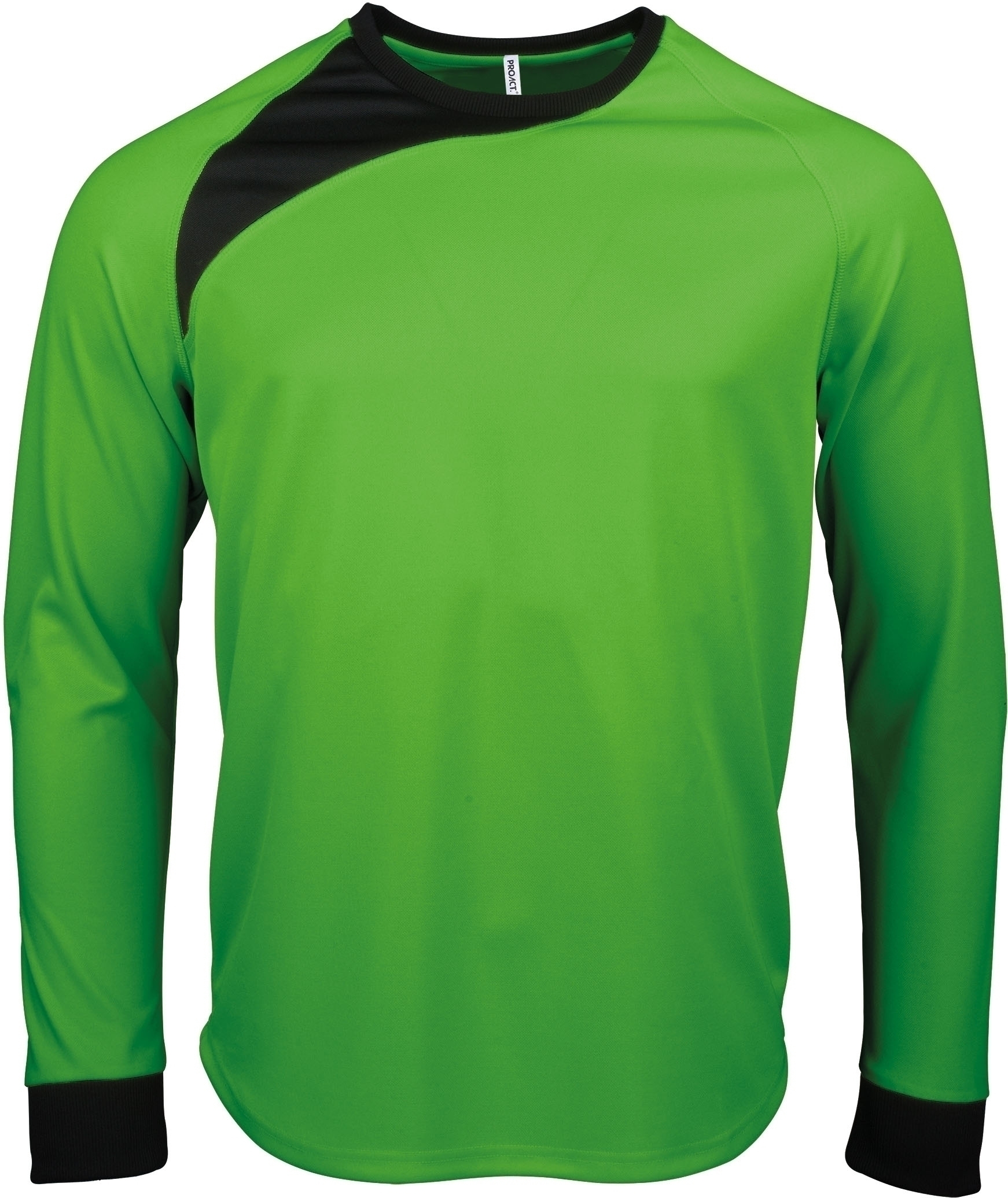 MAILLOT DE GARDIEN MANCHES LONGUES UNISEXE Fluorescent Green / Black Vert, à personnaliser avec le logo de votre club. MAILLOT DE GARDIEN MANCHES LONGUES UNISEXE Fluorescent Green / Black Vert