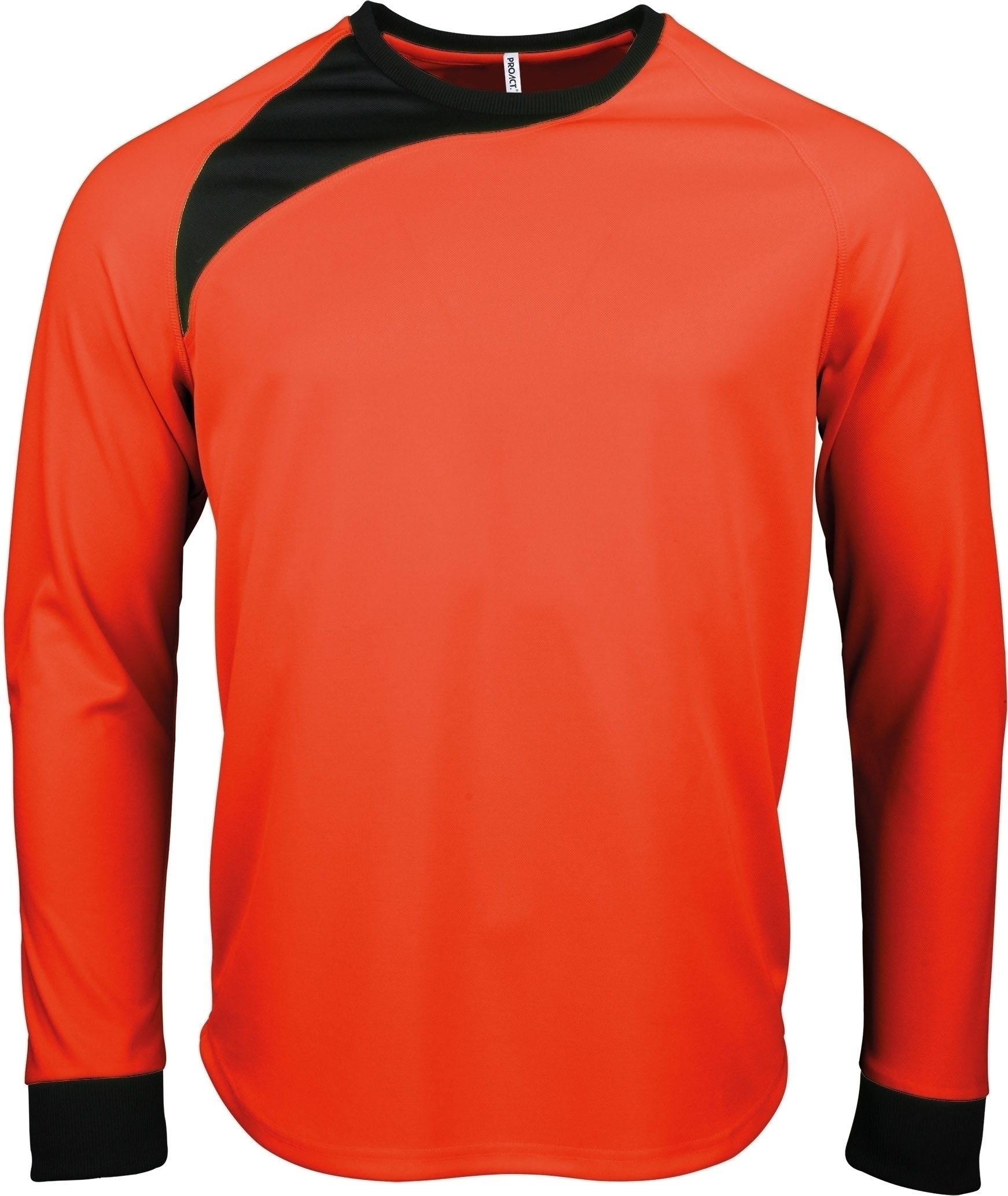 MAILLOT DE GARDIEN MANCHES LONGUES UNISEXE Fluorescent Orange / Black Orange, à personnaliser avec le logo de votre club. MAILLOT DE GARDIEN MANCHES LONGUES UNISEXE Fluorescent Orange / Black Orange
