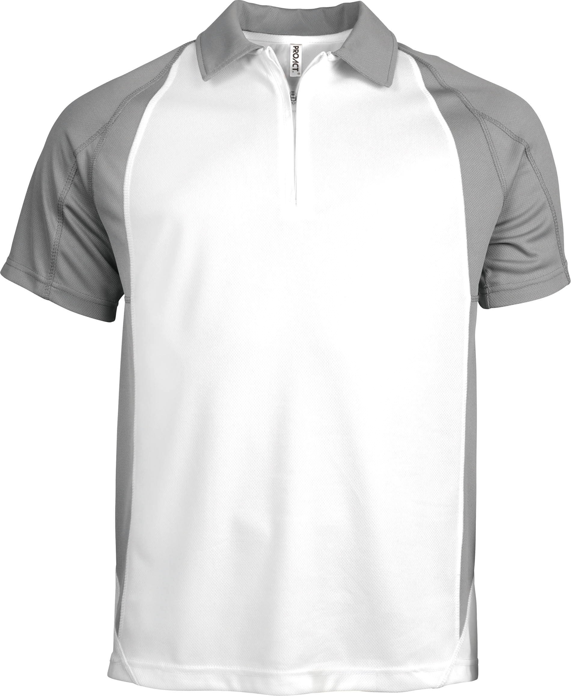POLO BICOLORE SPORT MANCHES COURTES White / Fine Grey Blanc, à personnaliser avec le logo de votre club. POLO BICOLORE SPORT MANCHES COURTES White / Fine Grey Blanc