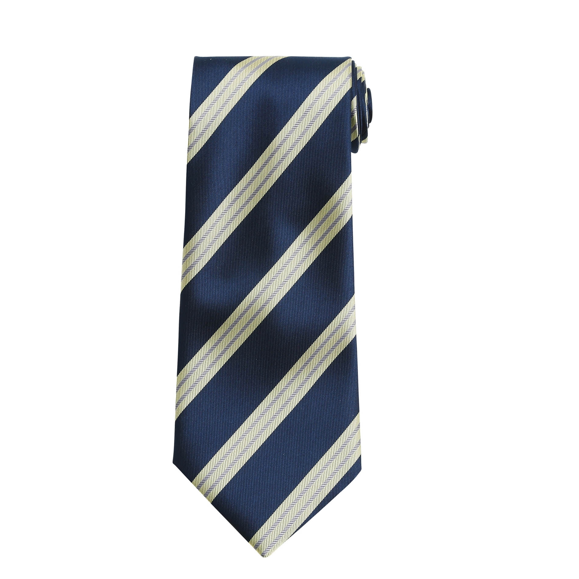 Cravate STRIPES Navy / Cream Bleu