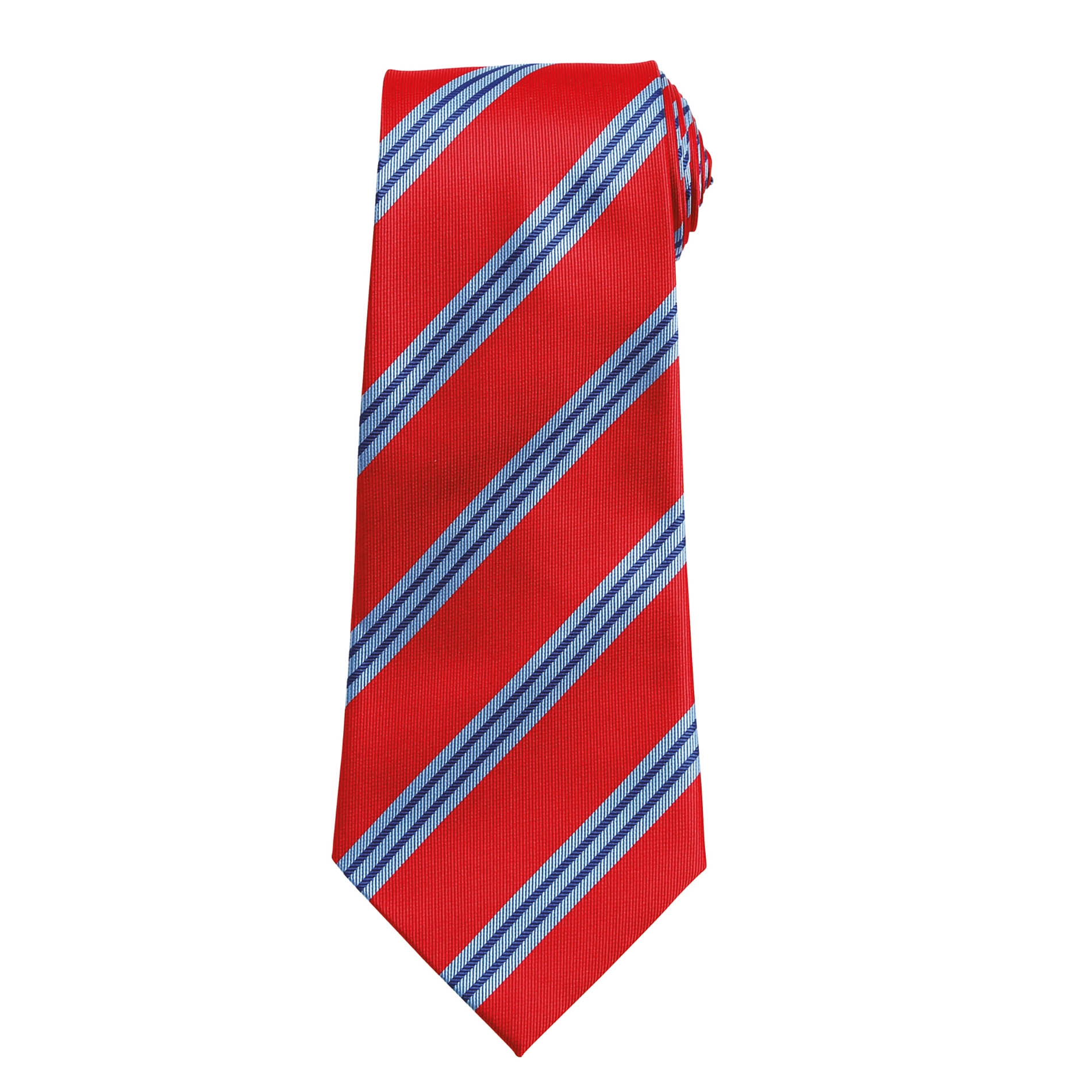 Cravate STRIPES Red / Sky Blue Rouge