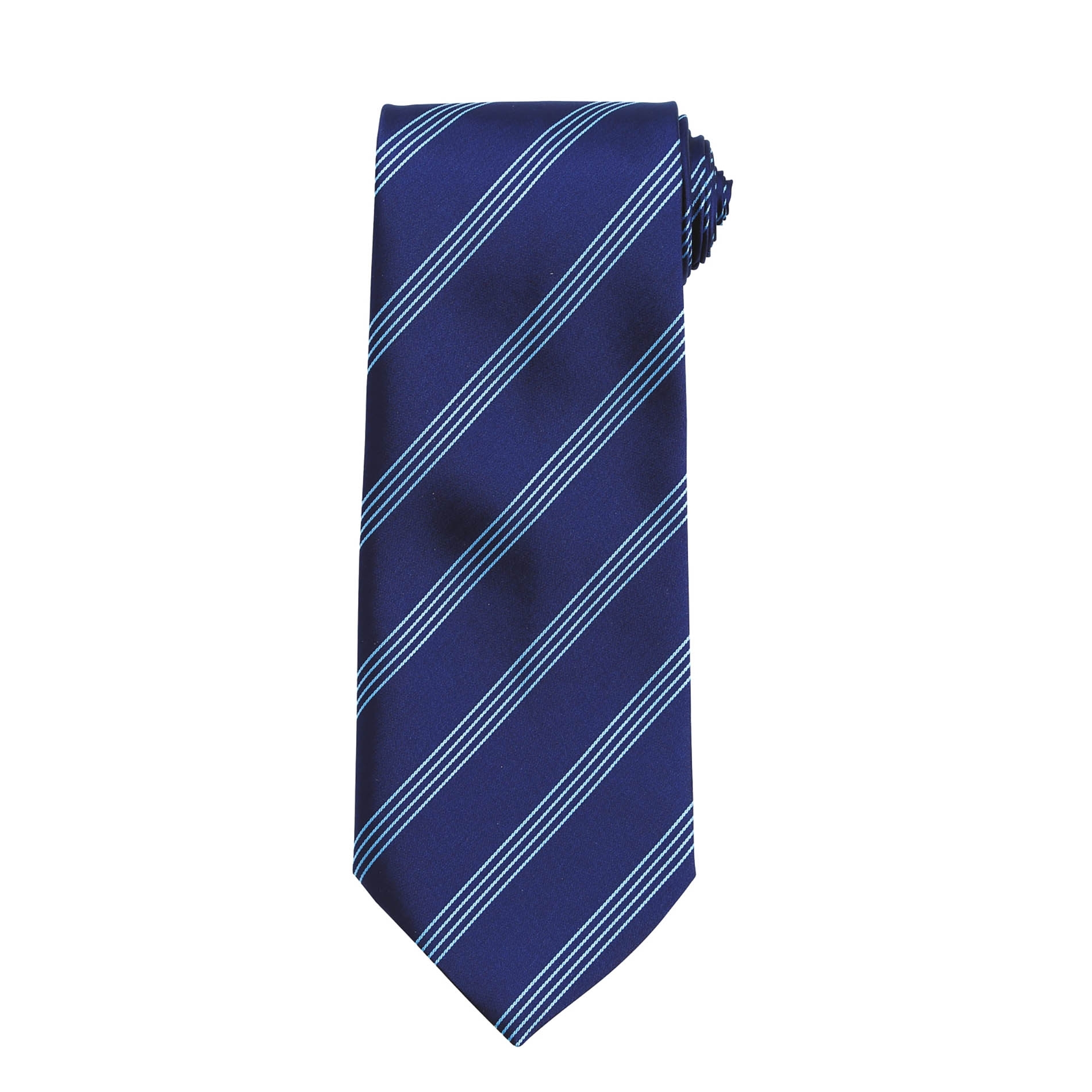 Cravate à quatre rayures Navy/Blue Bleu
