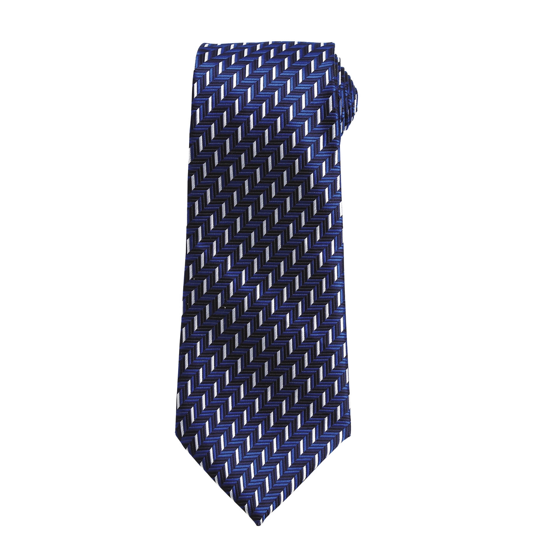 Cravate ZIG ZAG Blue Bleu, à personnaliser avec le logo de votre club. Cravate ZIG ZAG Blue Bleu