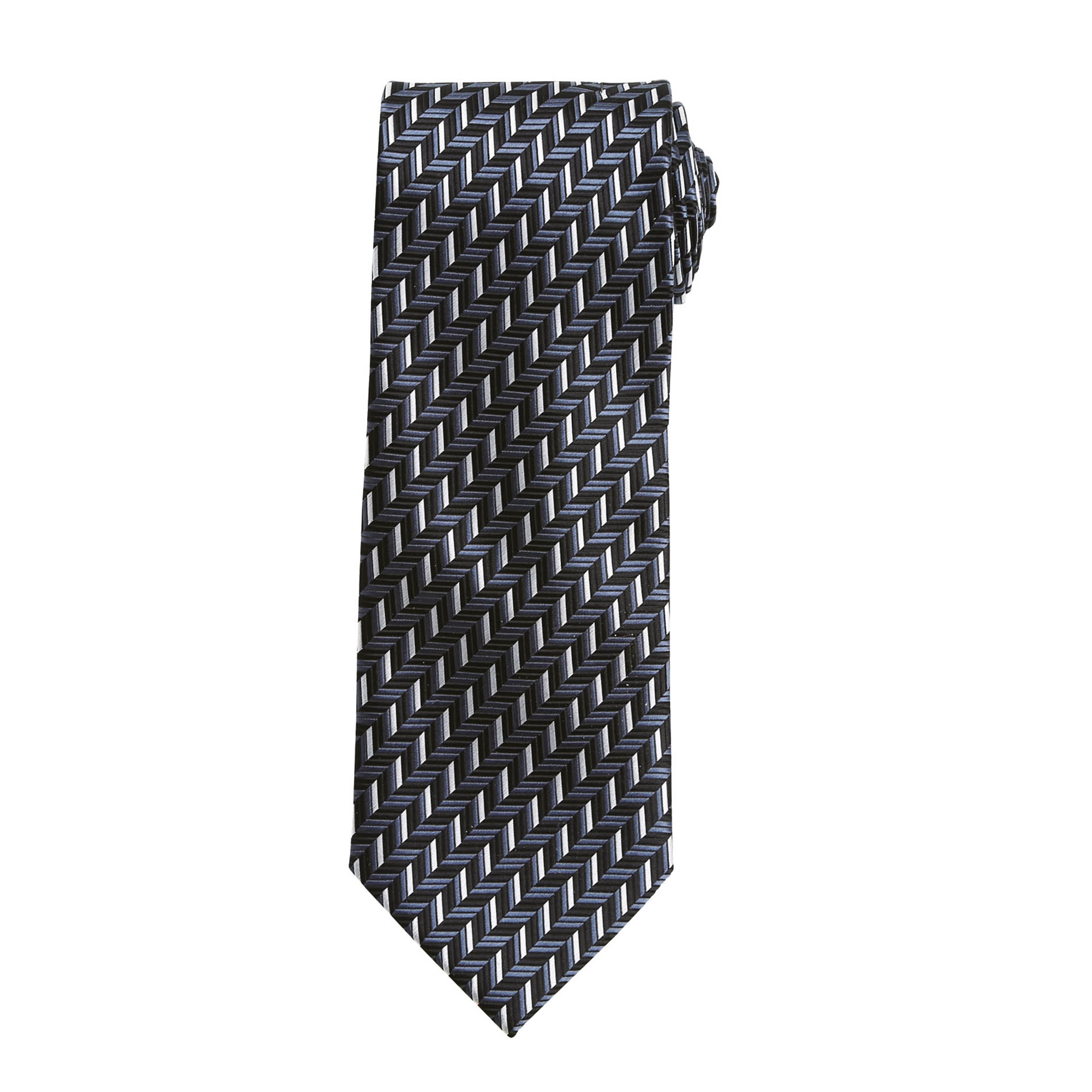 Cravate ZIG ZAG Grey Gris, à personnaliser avec le logo de votre club. Cravate ZIG ZAG Grey Gris