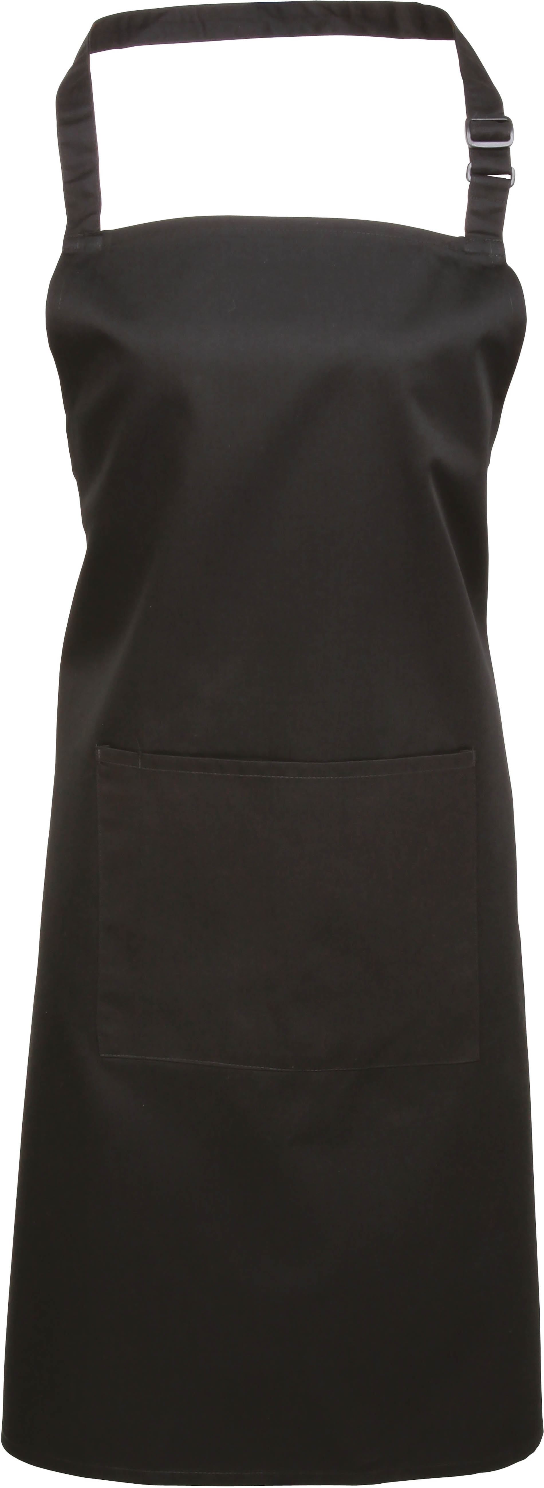 Tablier à bavette Deluxe avec poche Black Noir, à personnaliser avec le logo de votre club. Tablier à bavette Deluxe avec poche Black Noir