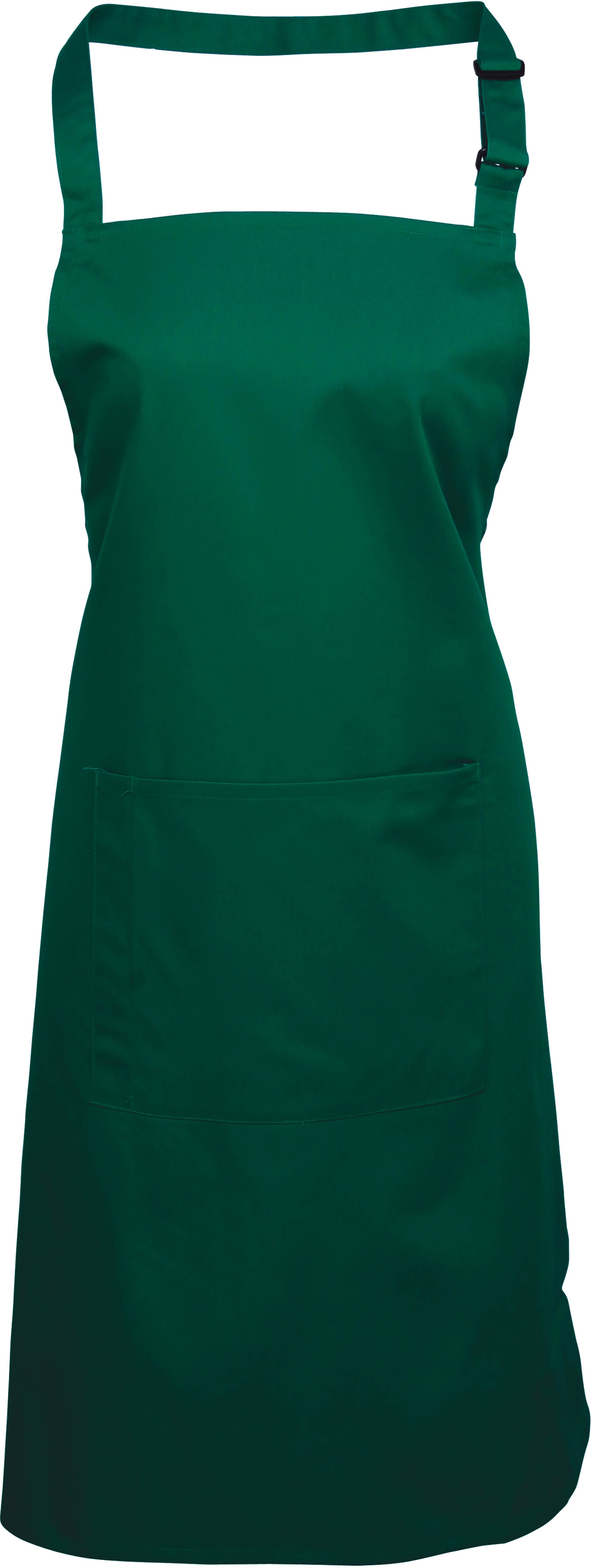 Tablier à bavette Deluxe avec poche Bottle Green Vert, à personnaliser avec le logo de votre club. Tablier à bavette Deluxe avec poche Bottle Green Vert