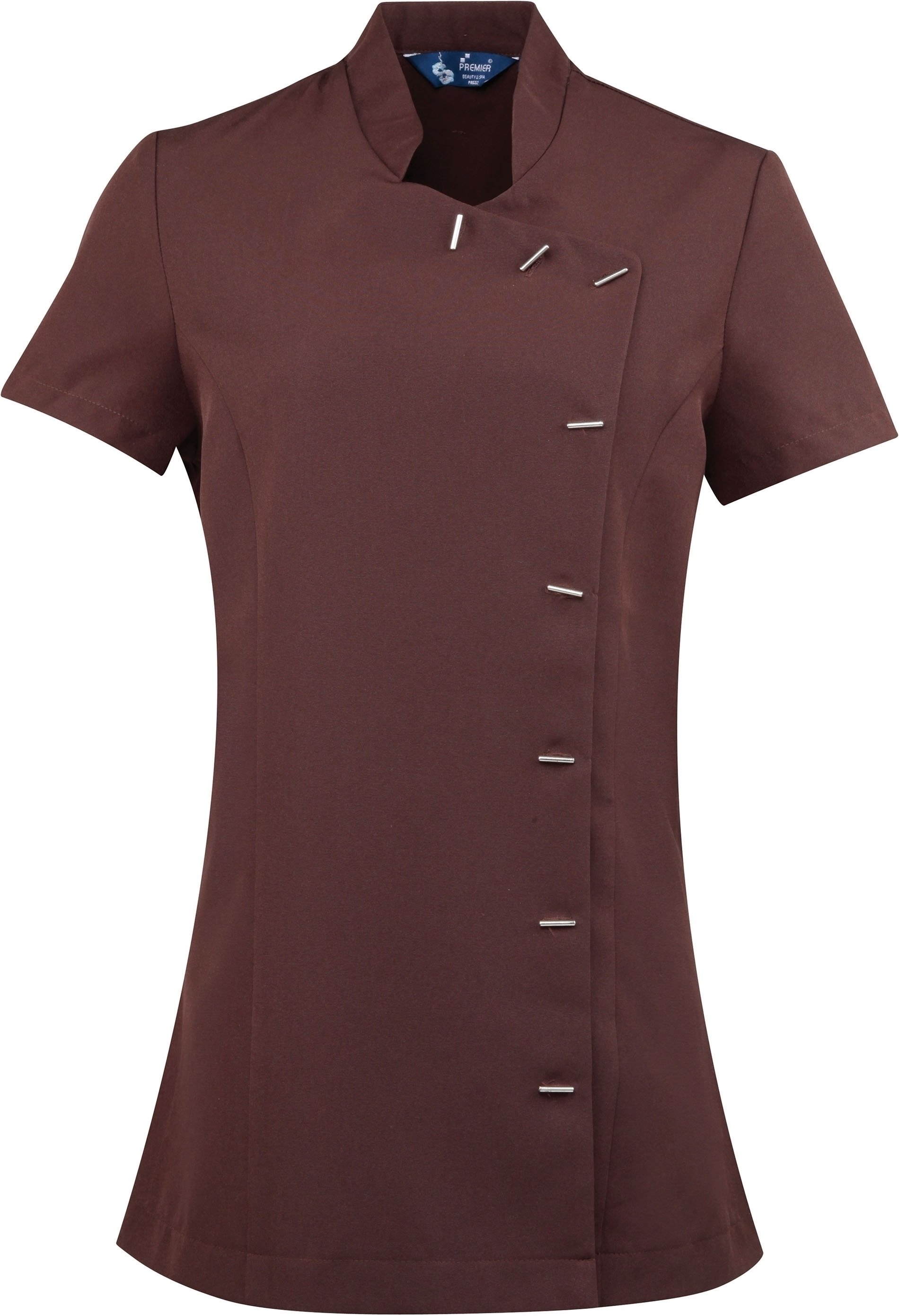 Tunique boutonnée Orchid Brown Marron, à personnaliser avec le logo de votre club. Tunique boutonnée Orchid Brown Marron