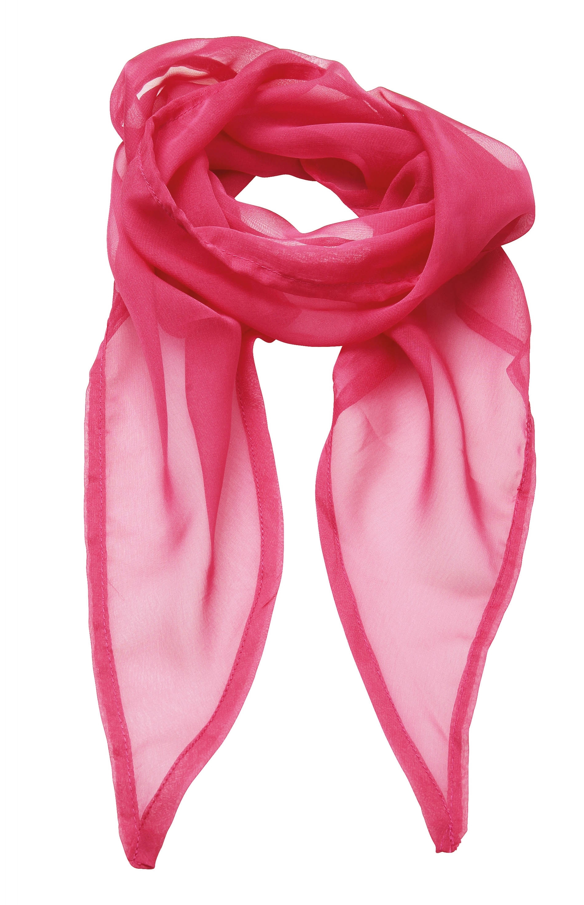 Foulard mousseline Fuchsia Rose, à personnaliser avec le logo de votre club. Foulard mousseline Fuchsia Rose