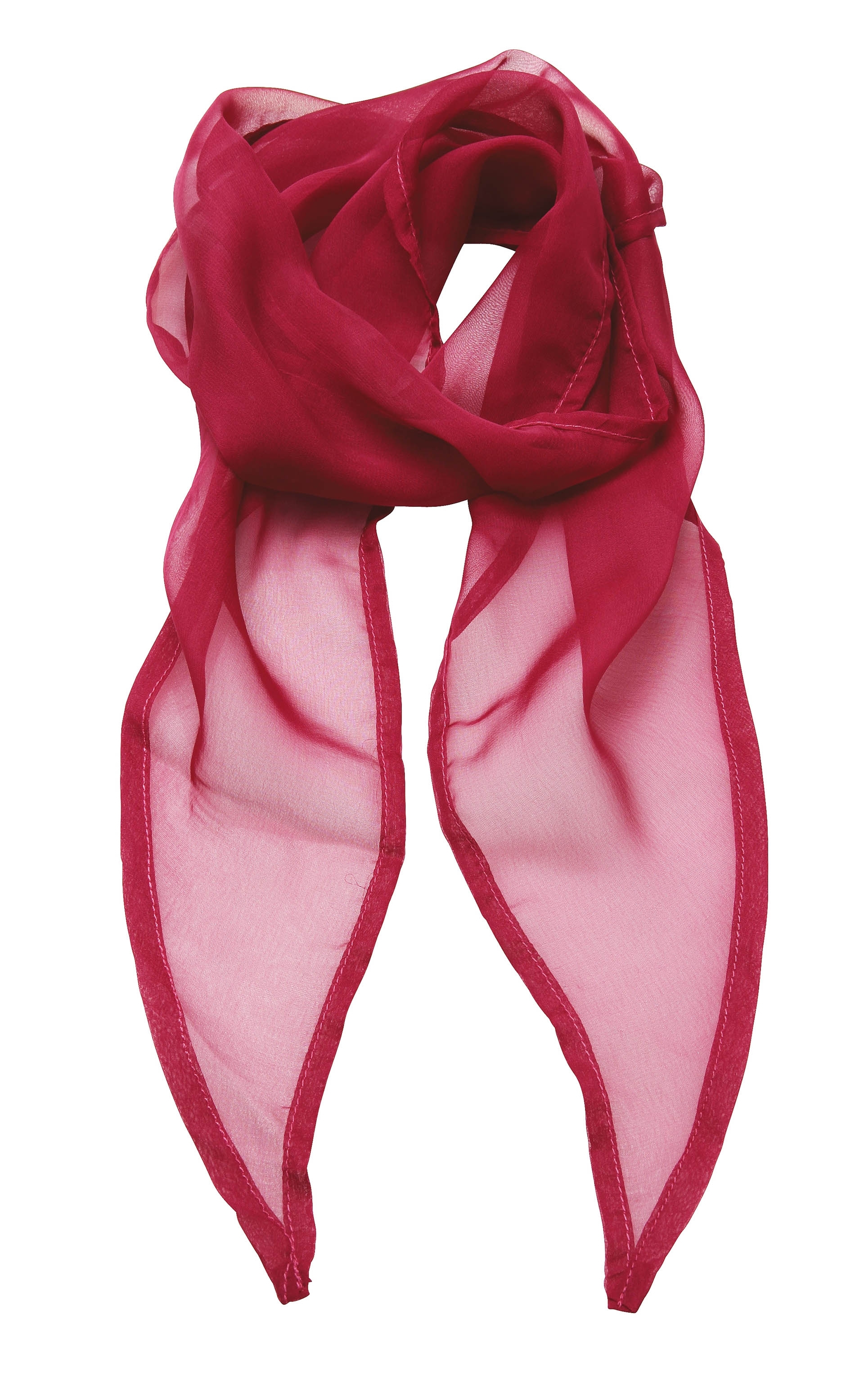 Foulard mousseline Hot Pink Rose, à personnaliser avec le logo de votre club. Foulard mousseline Hot Pink Rose