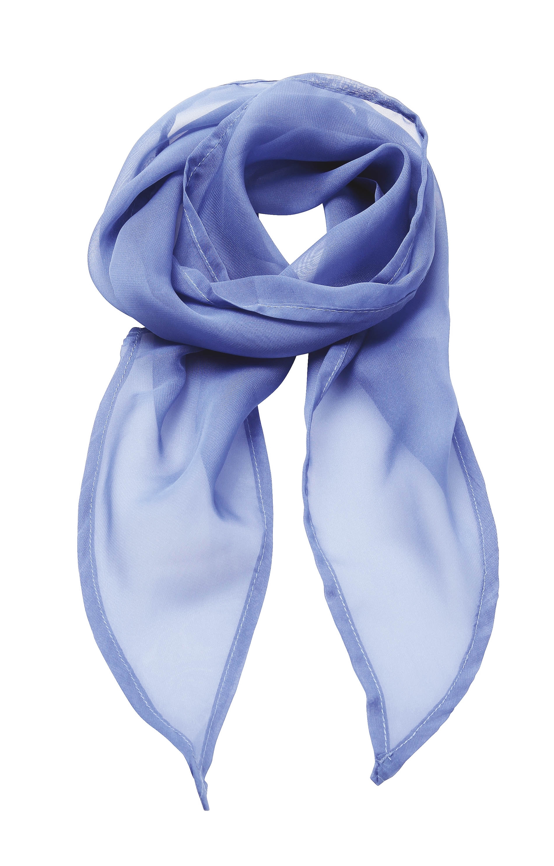Foulard en mousseline Mid Blue* Bleu, à personnaliser avec le logo de votre club. Foulard en mousseline Mid Blue* Bleu