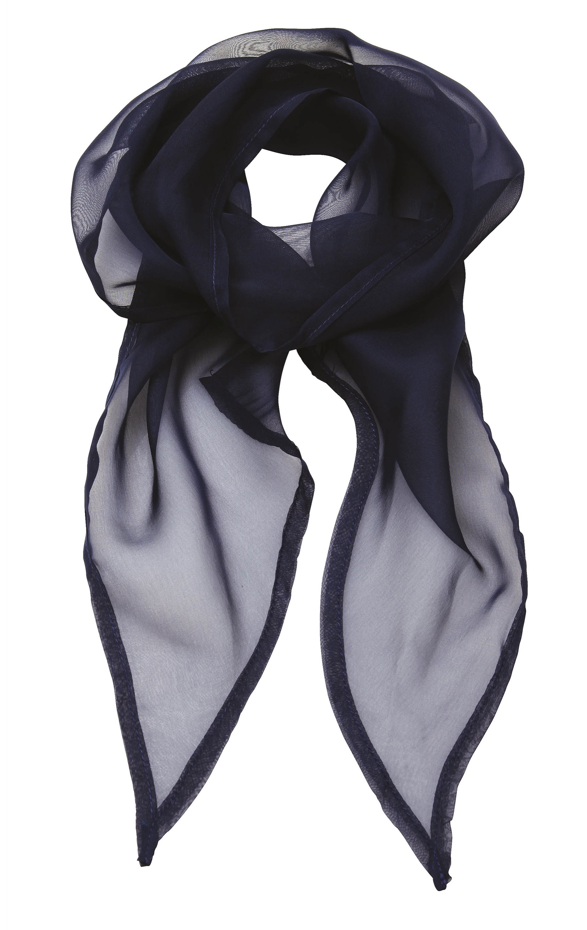 Foulard en mousseline Navy* Bleu, à personnaliser avec le logo de votre club. Foulard en mousseline Navy* Bleu