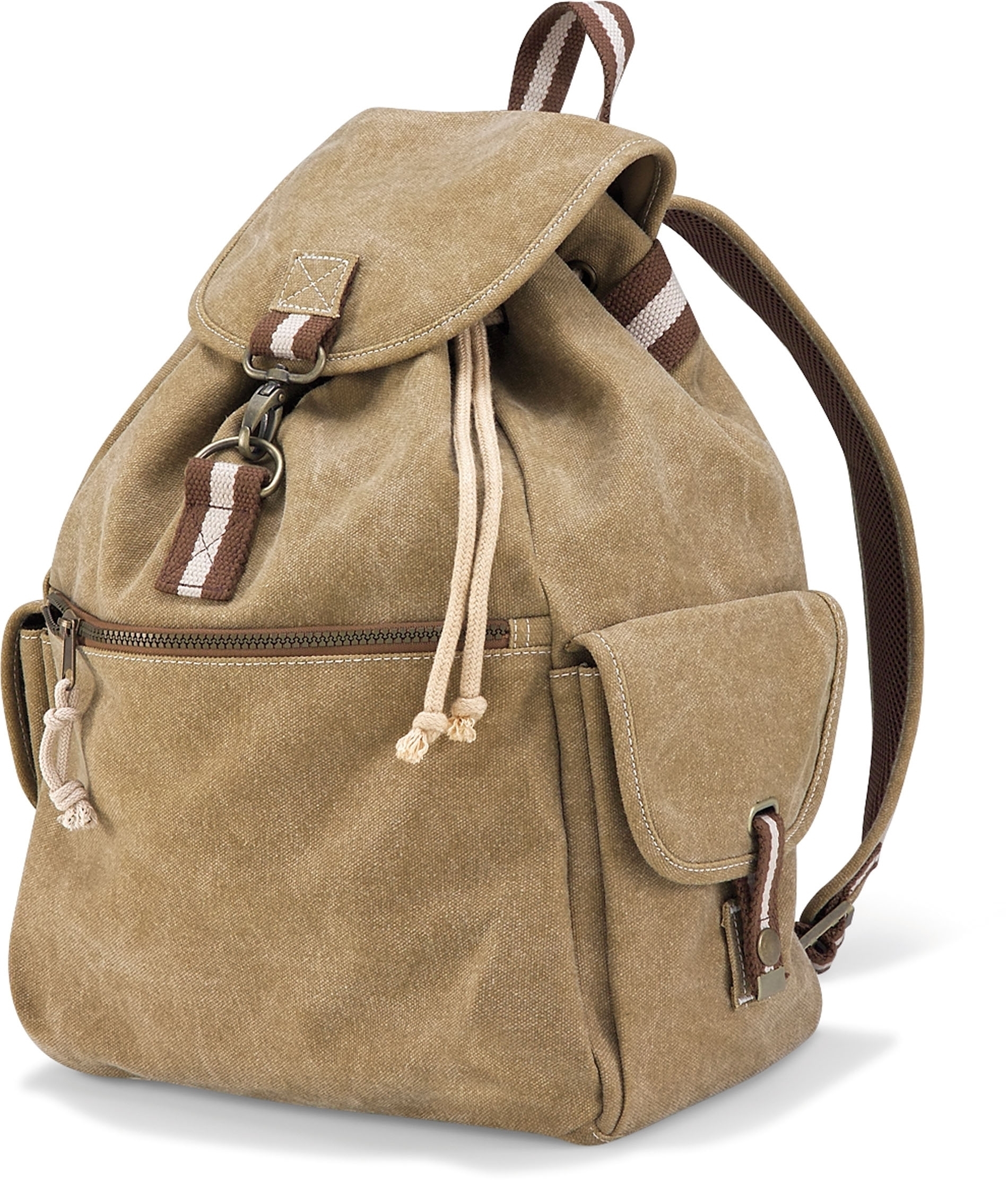 Sac à dos Vintage Sahara Beige, à personnaliser avec le logo de votre club. Sac à dos Vintage Sahara Beige
