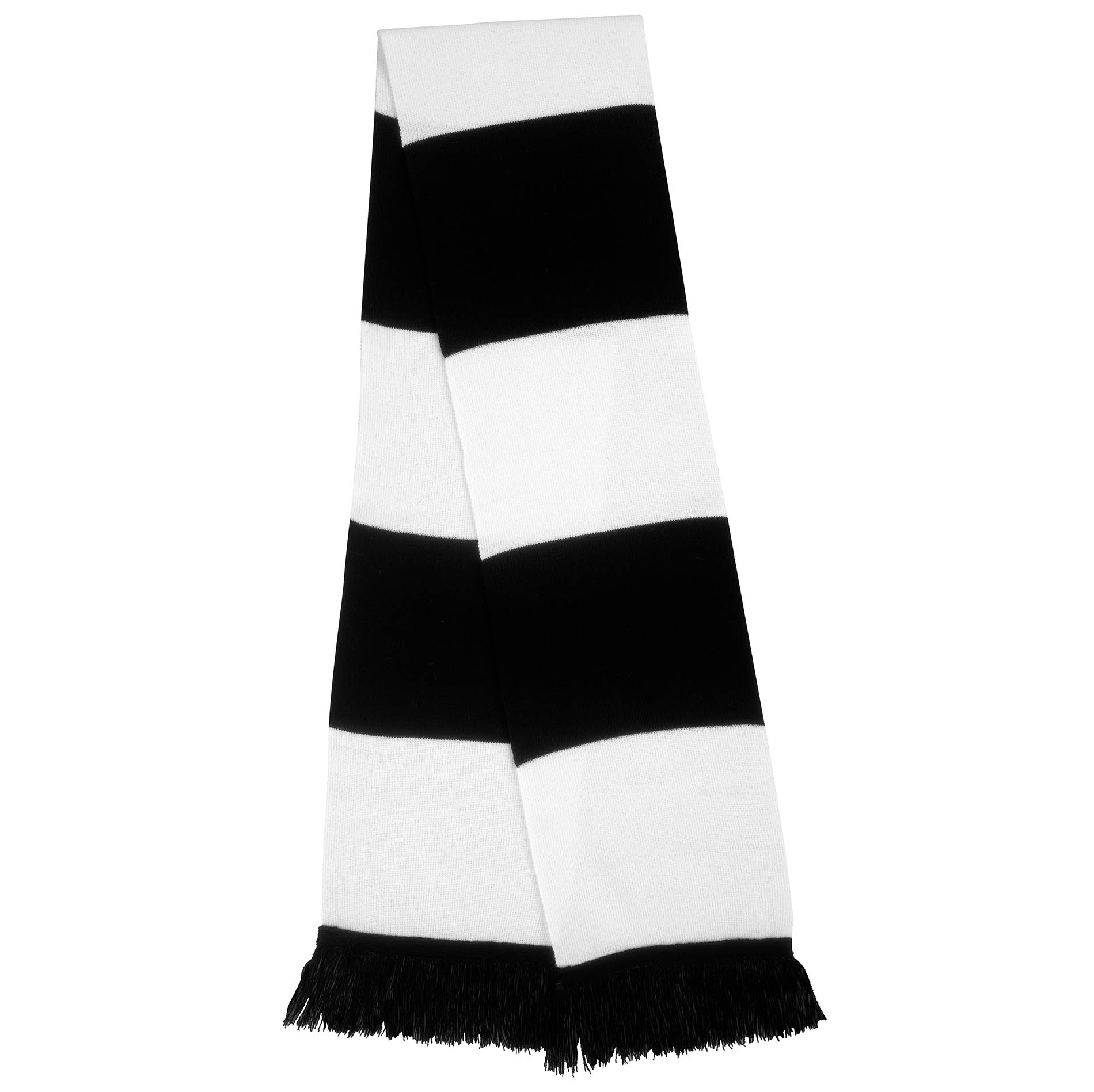 Team Scarf Black/White Noir, à personnaliser avec le logo de votre club. Team Scarf Black/White Noir