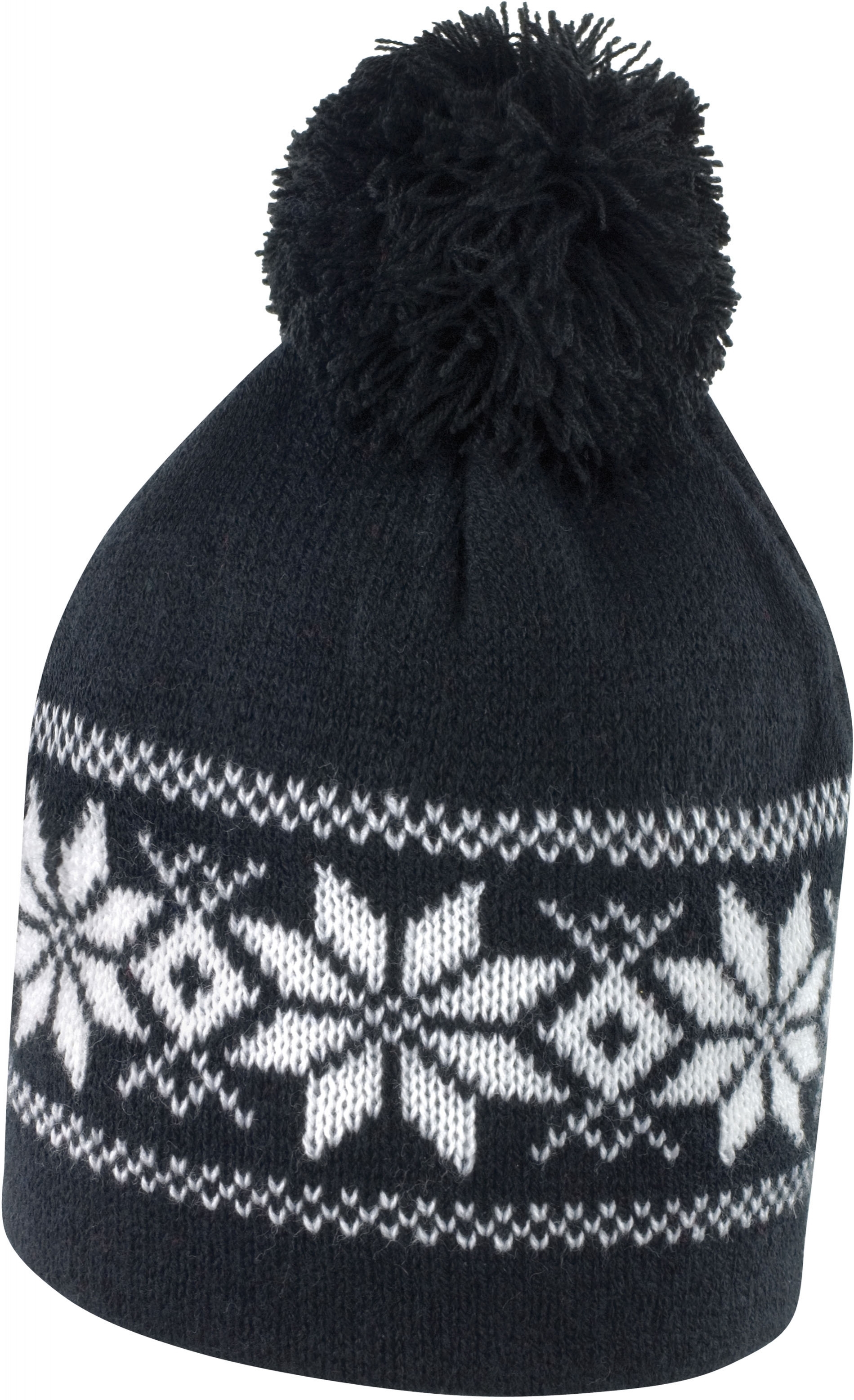 Fair Isles Knitted Hat Black/White Noir, à personnaliser avec le logo de votre club. Fair Isles Knitted Hat Black/White Noir