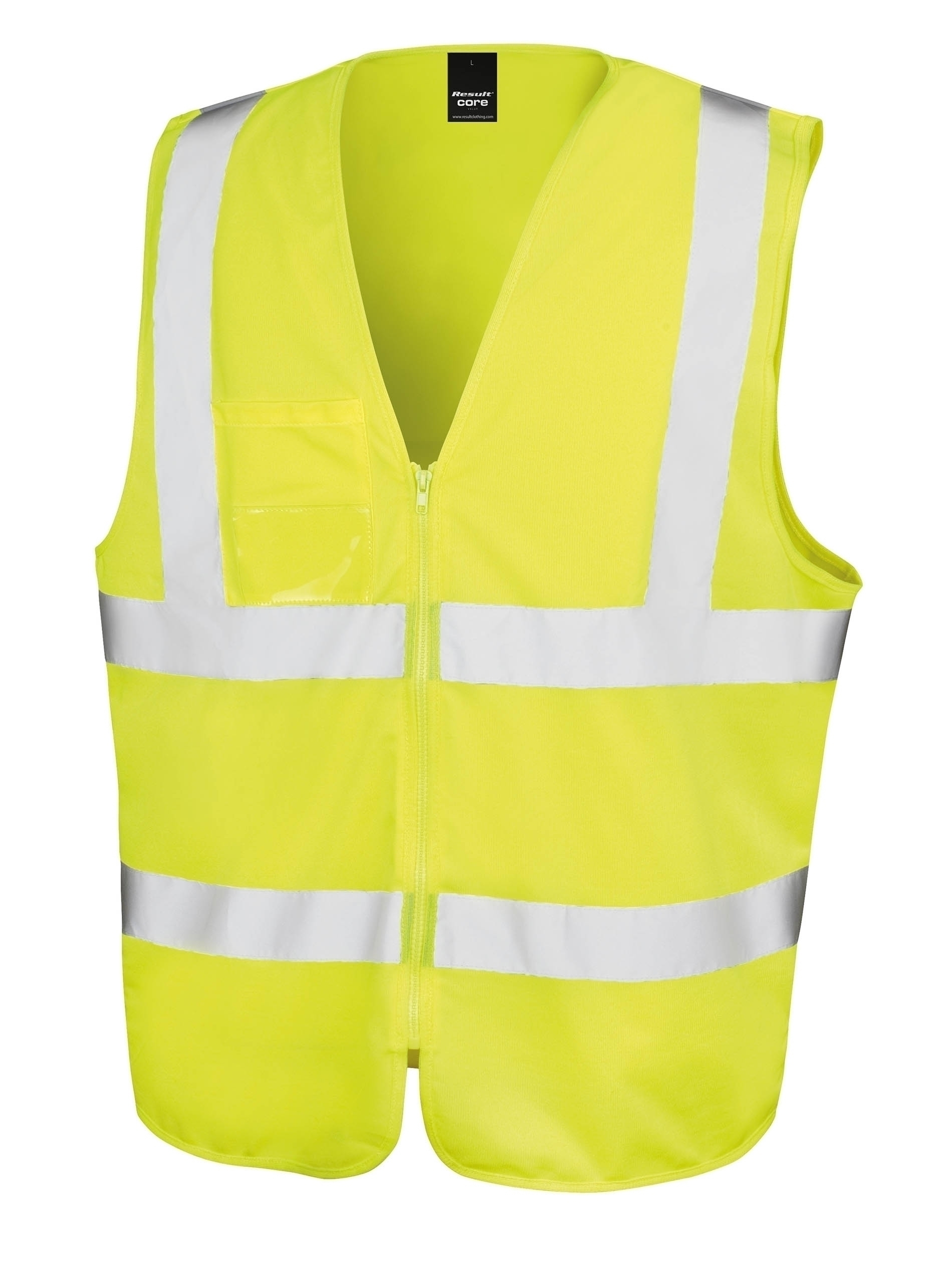 Gilet de sécurité zippé Fluorescent Yellow Jaune, à personnaliser avec le logo de votre club. Gilet de sécurité zippé Fluorescent Yellow Jaune