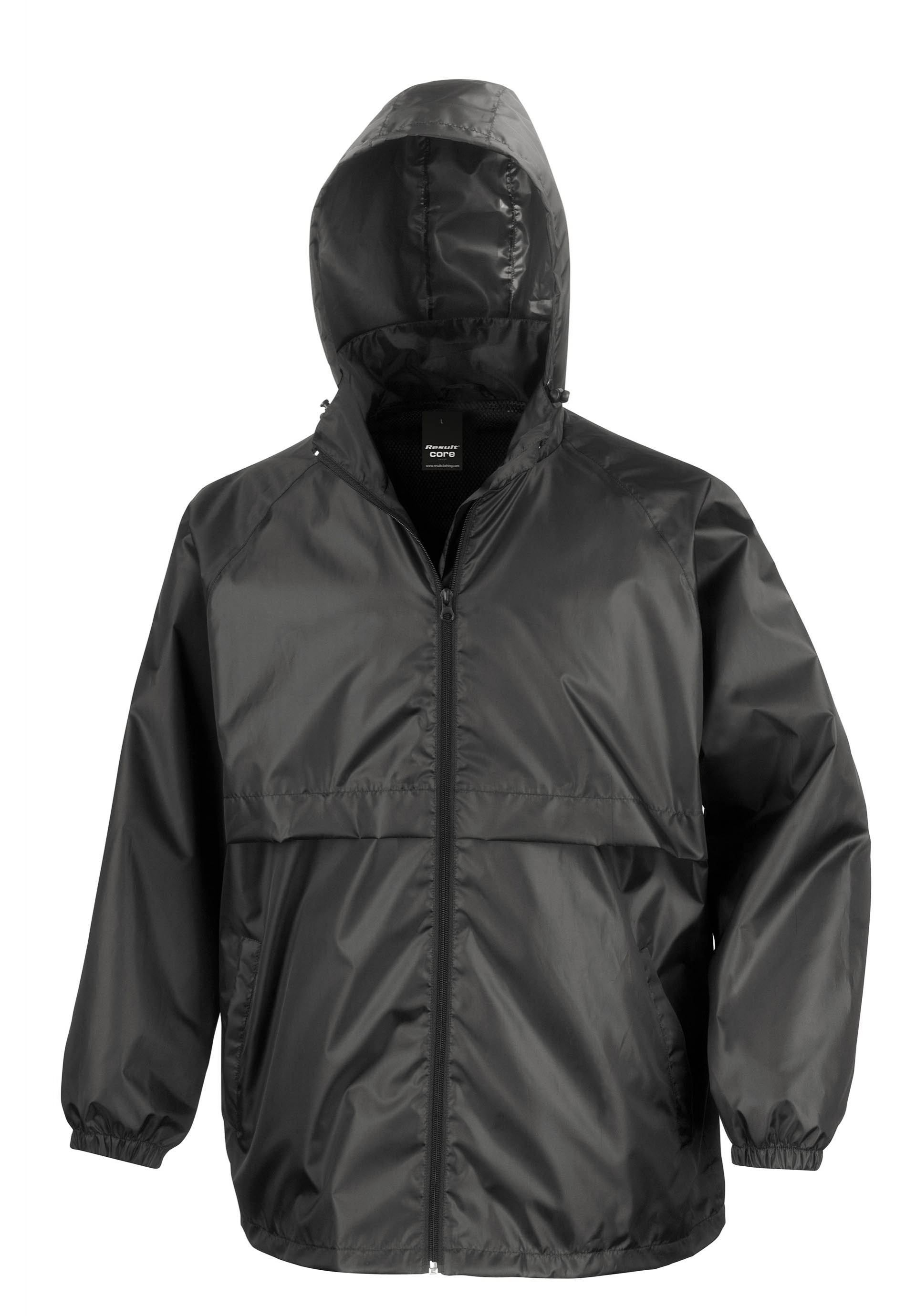 Lightweight Jacket Black Noir, à personnaliser avec le logo de votre club. Lightweight Jacket Black Noir
