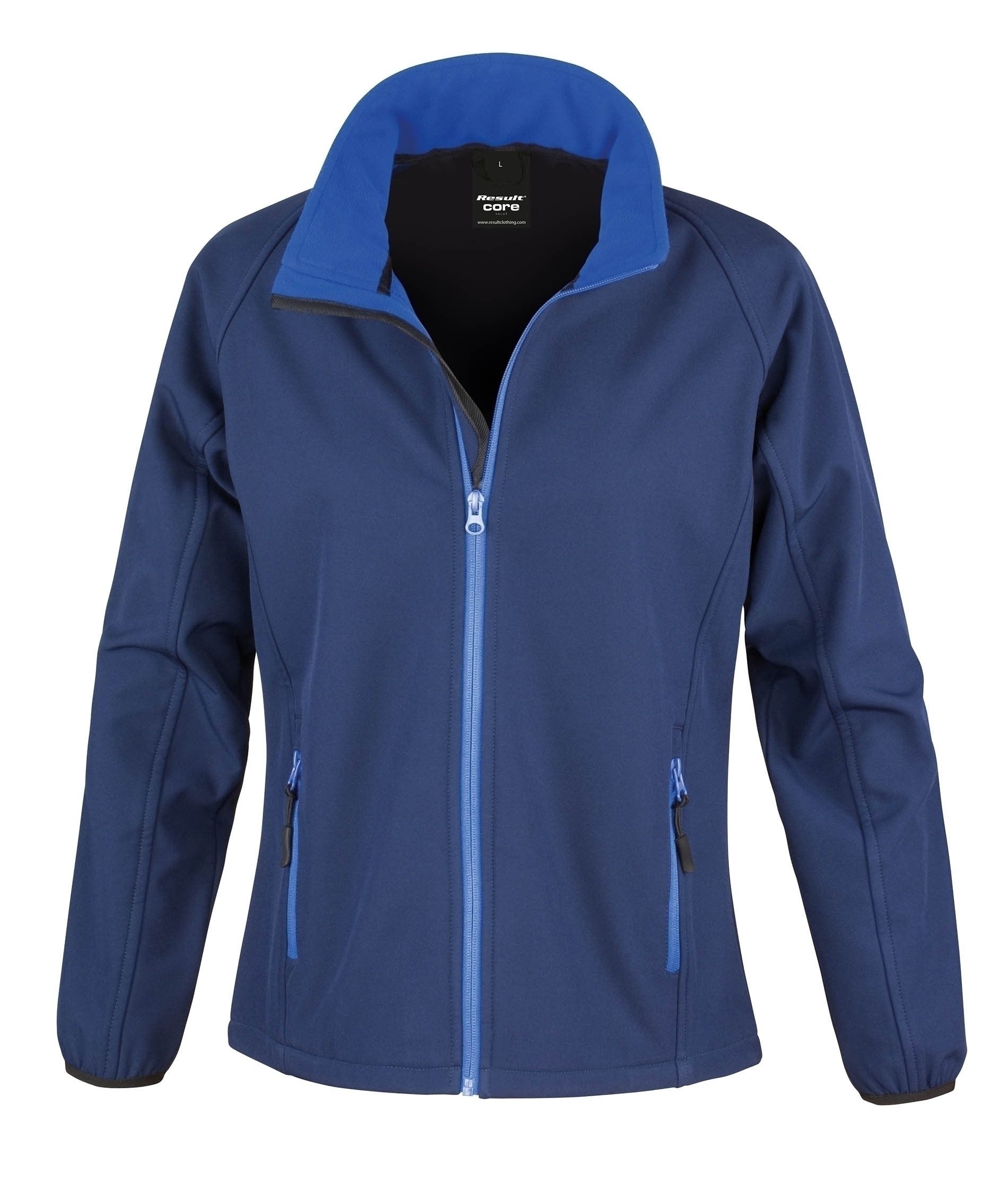 Veste Softshell Femme Printable Navy / Royal Bleu, à personnaliser avec le logo de votre club. Veste Softshell Femme Printable Navy / Royal Bleu