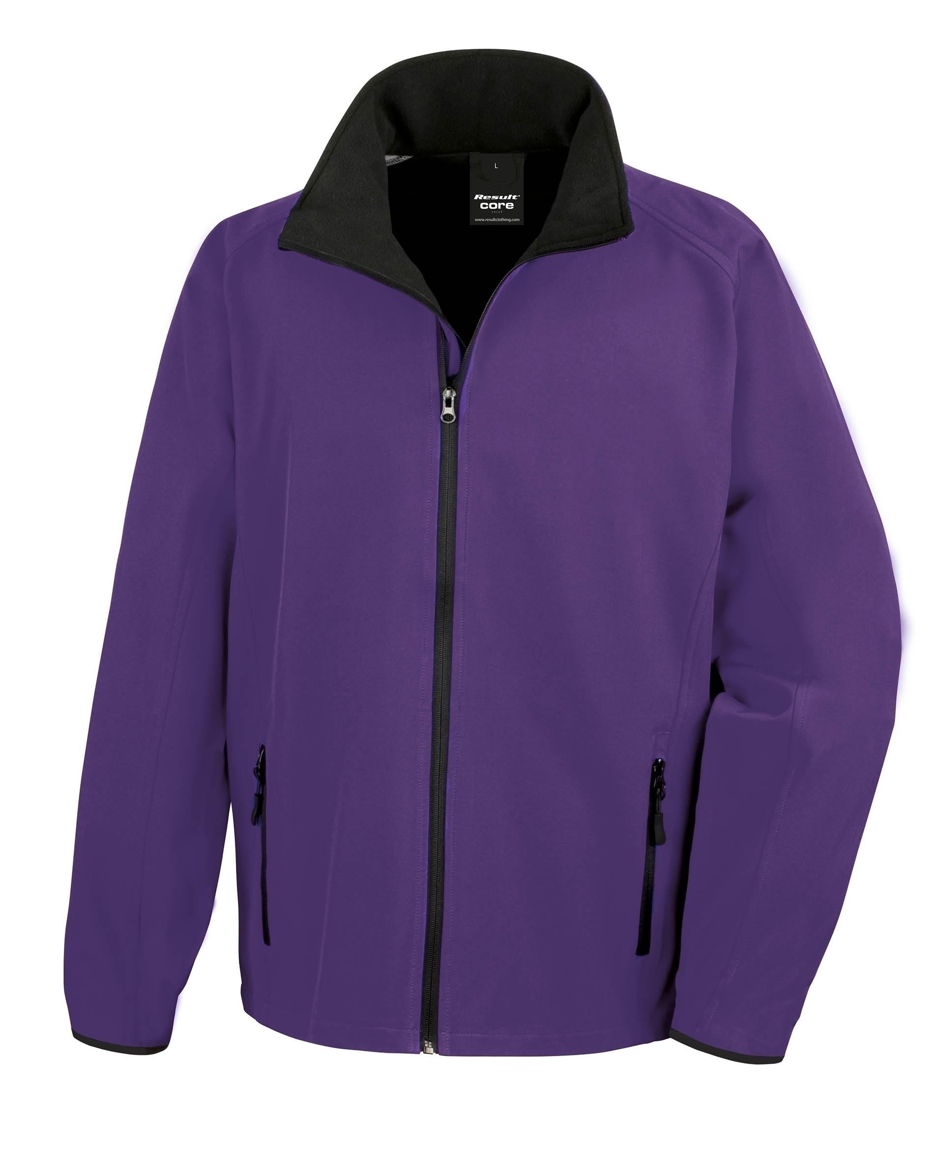 Veste Softshell Homme Printable Purple / Black Rose, à personnaliser avec le logo de votre club. Veste Softshell Homme Printable Purple / Black Rose