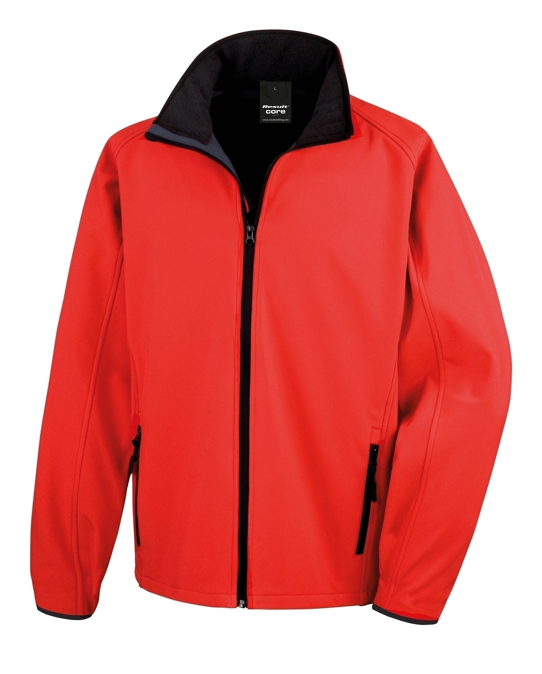 Veste Softshell Homme Printable Red / Black Rouge, à personnaliser avec le logo de votre club. Veste Softshell Homme Printable Red / Black Rouge