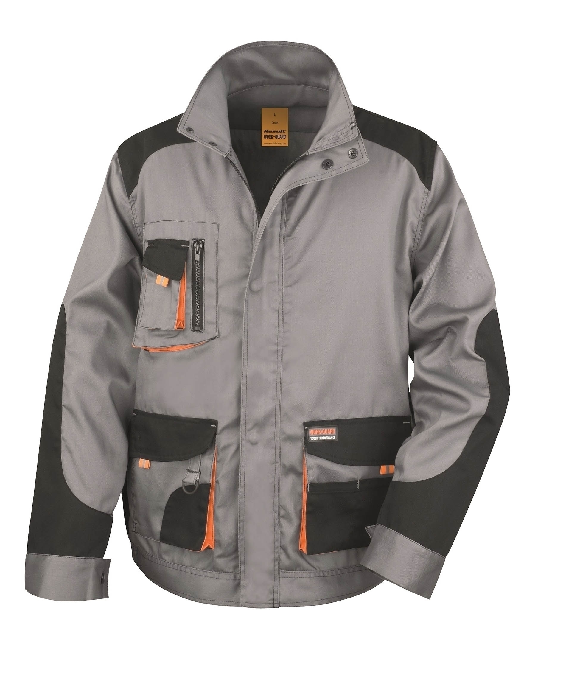Veste Lite Grey / Black / Orange Gris, à personnaliser avec le logo de votre club. Veste Lite Grey / Black / Orange Gris