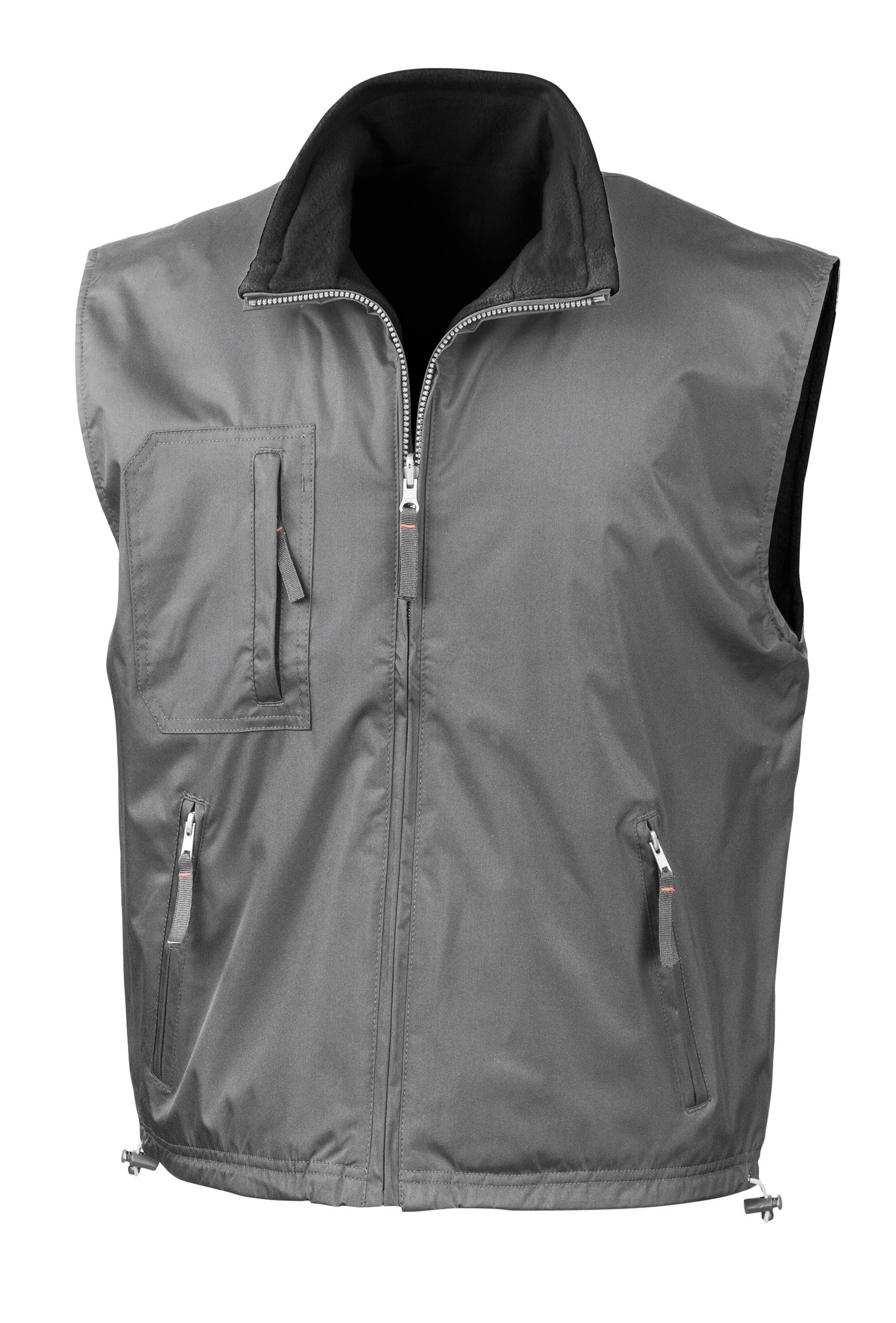 REVERSIBLE PONGEEBODYWARMER _Bodywarmer réversible Slate Grey / Black Gris, à personnaliser avec le logo de votre club. REVERSIBLE PONGEEBODYWARMER _Bodywarmer réversible Slate Grey / Black Gris