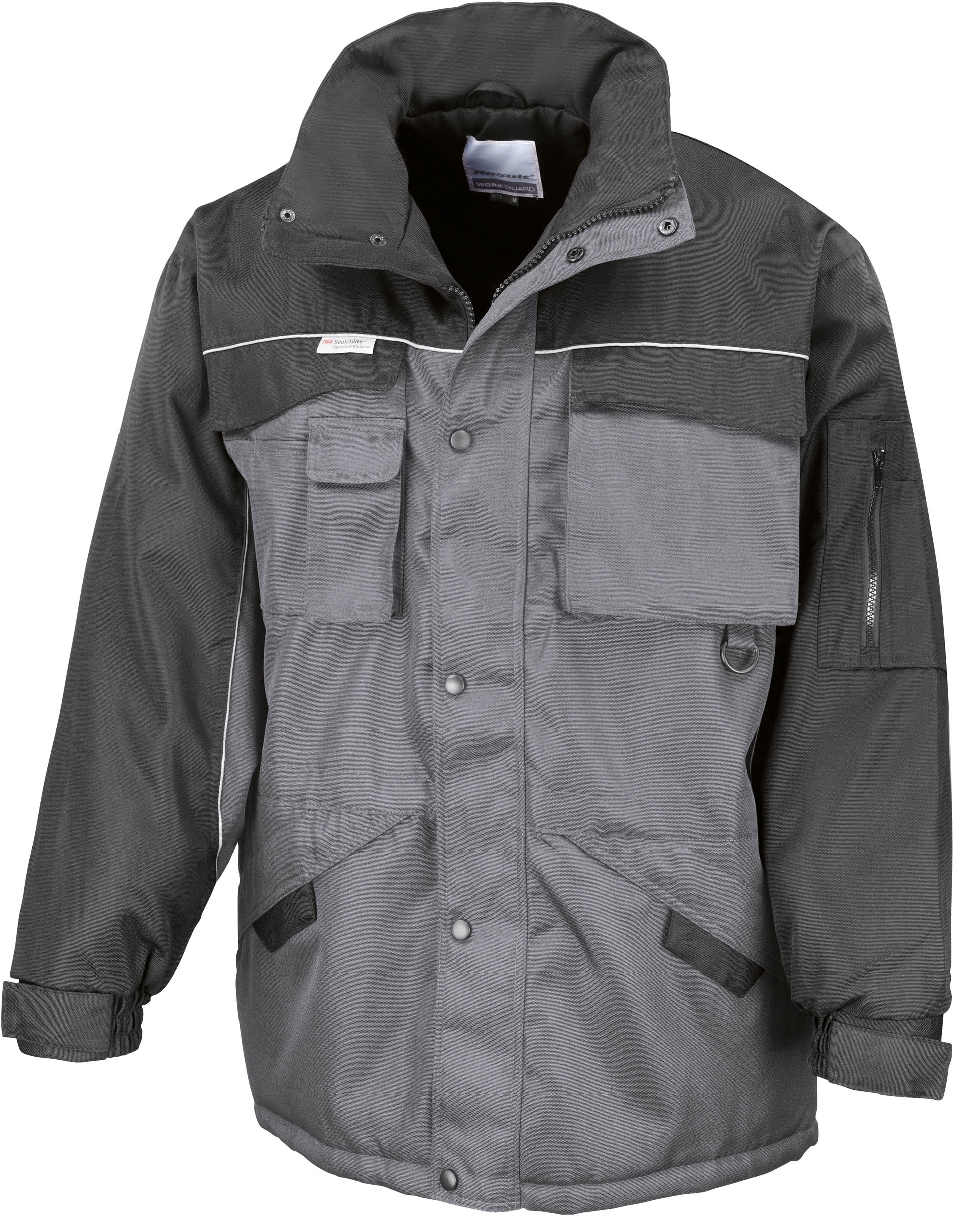 PARKA HEAVY DUTY Grey / Black Gris, à personnaliser avec le logo de votre club. PARKA HEAVY DUTY Grey / Black Gris